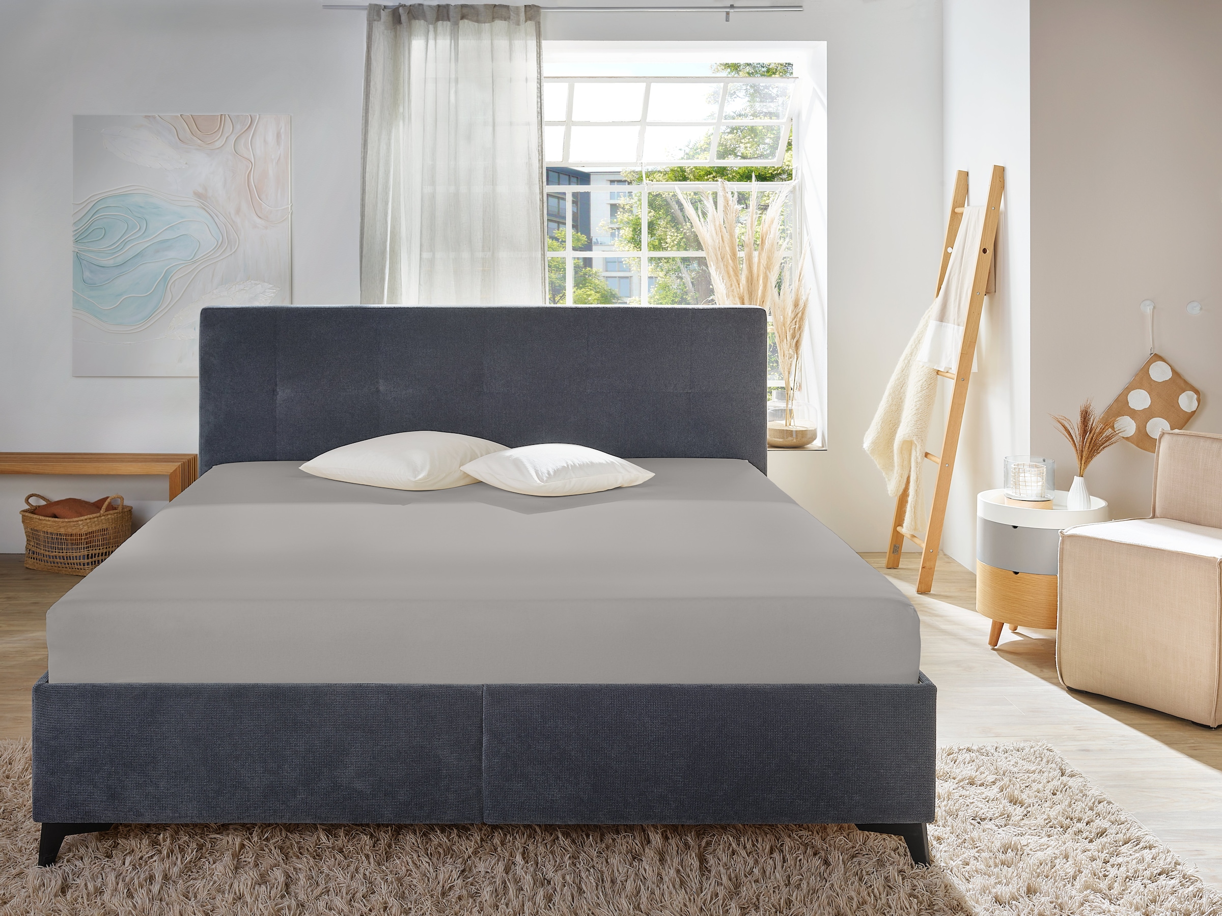 Primera Spannbettlaken »Mako-Feinjersey Spannbetttuch« Geeignet für Standardmatratzen bis 22 cm, 100% Baumwolle