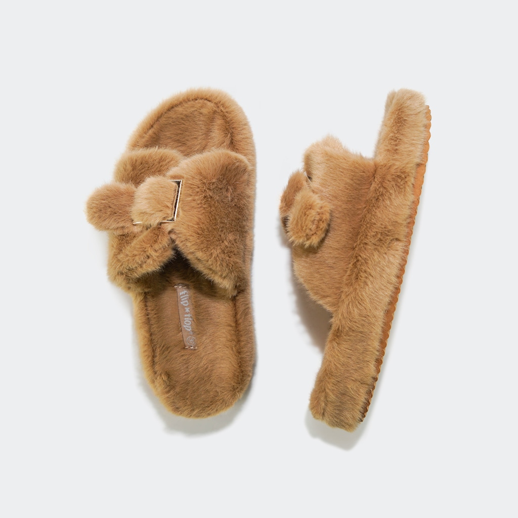 Flip Flop Pantoffel »fur*buckle«