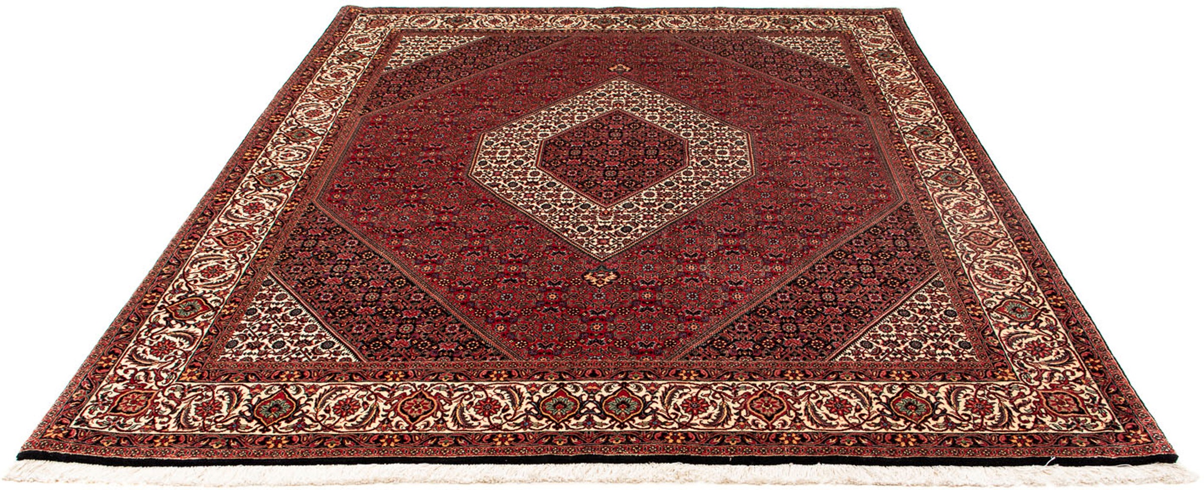 Image of morgenland Orientteppich »Perser - Bidjar - 250 x 200 cm - dunkelrot«, rechteckig, 15 mm Höhe, Wohnzimmer, Handgeknüpft, Einzelstück mit Zertifikat bei Ackermann Versand Schweiz