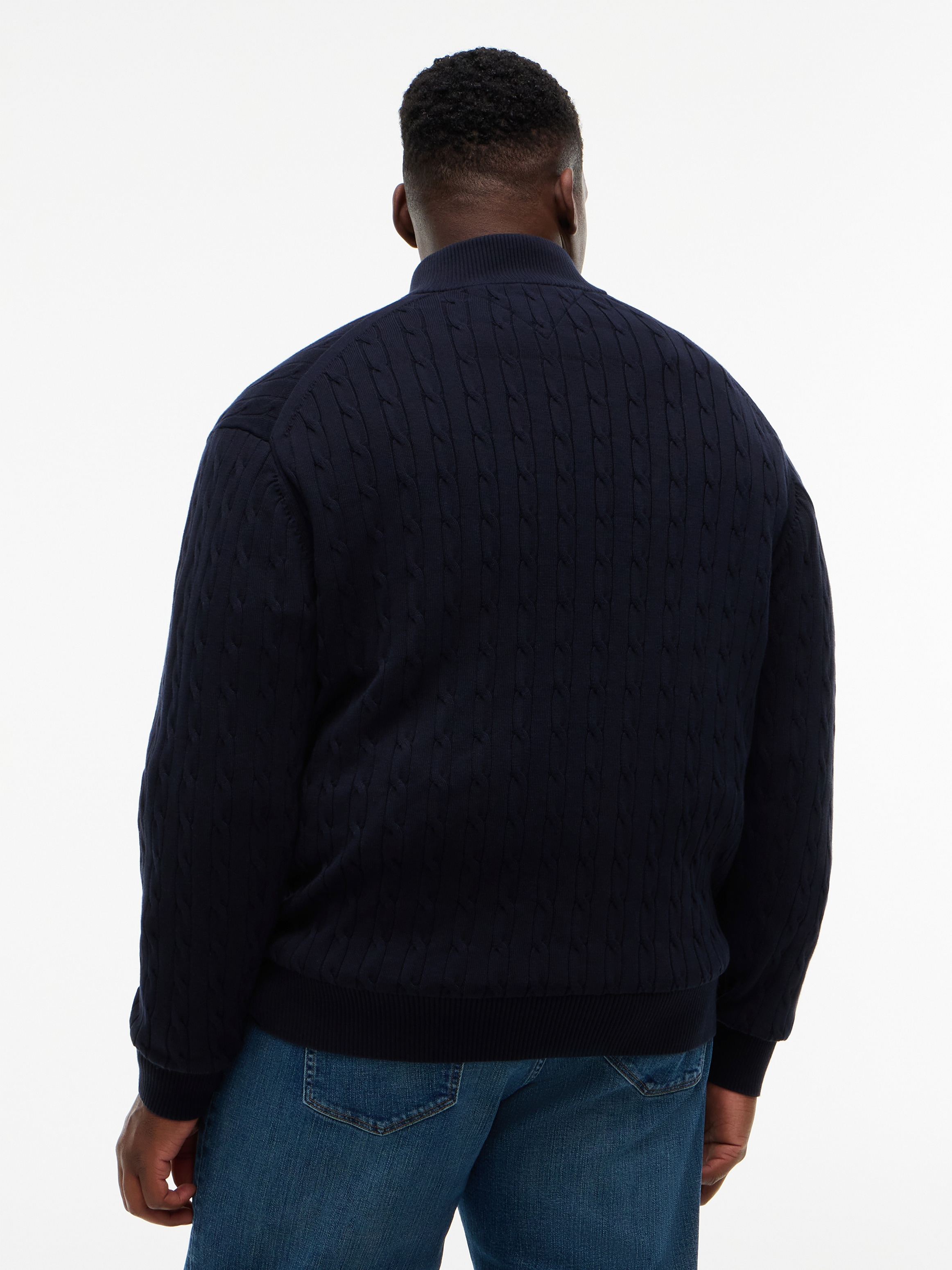 Tommy Hilfiger Big & Tall Troyer »BT-CLASSIC COTOON CABLE ZIP MOCK« Grosse Grössen
