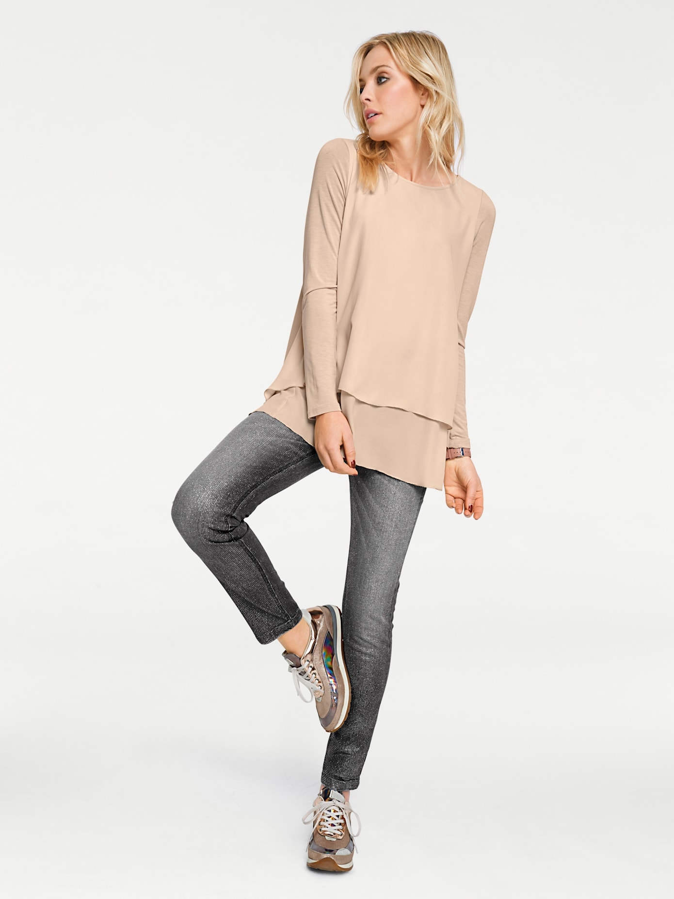 heine Rundhalsshirt "Rundhals-Shirt" 1 Stk.