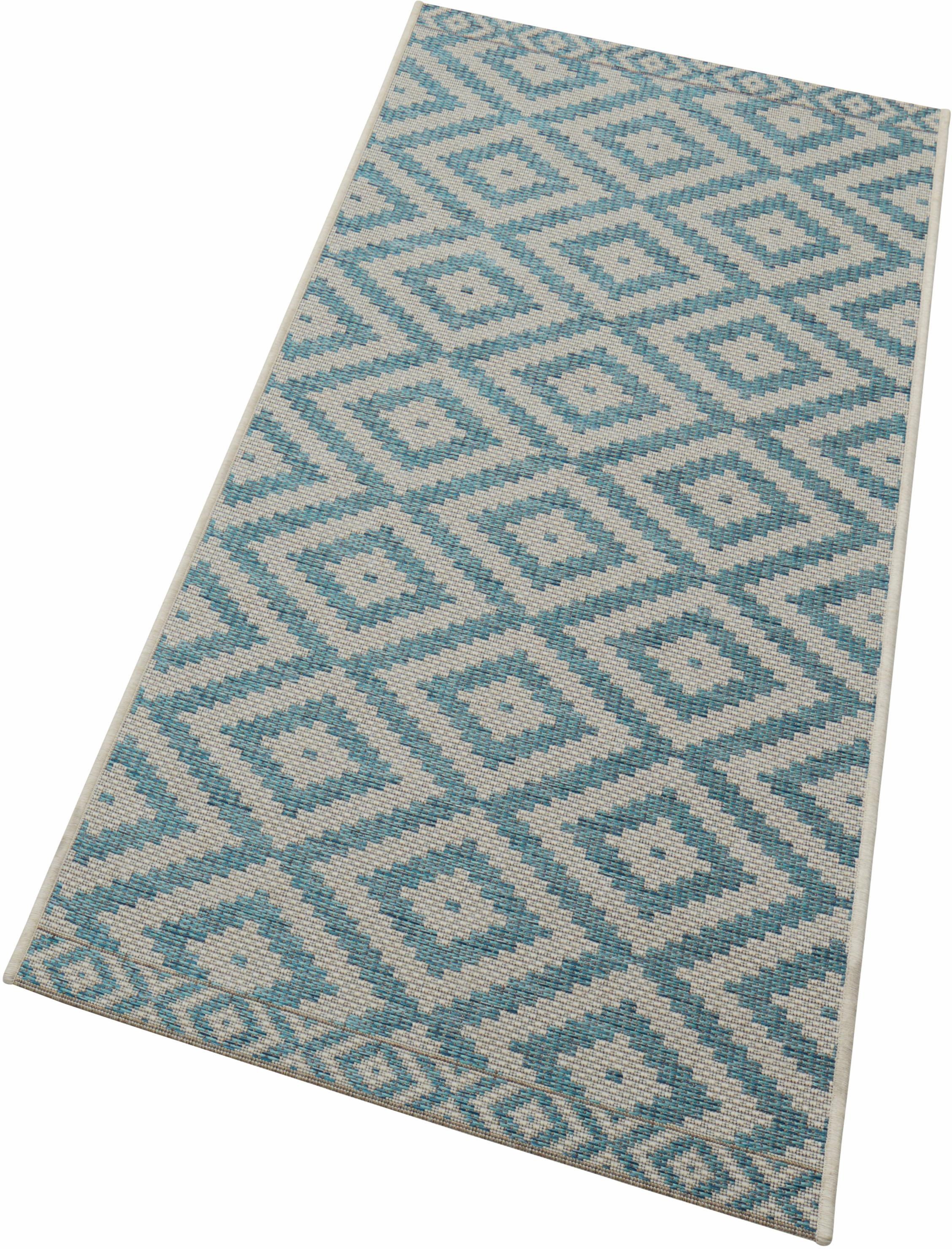 Image of freundin Home Collection Läufer »Summer«, rechteckig, 4 mm Höhe, In-und Outdoor geeignet, Rauten Design, Wohnzimmer, Balkon, Terrasse, Garten, Pflegeleicht, Flachgewebe bei Ackermann Versand Schweiz