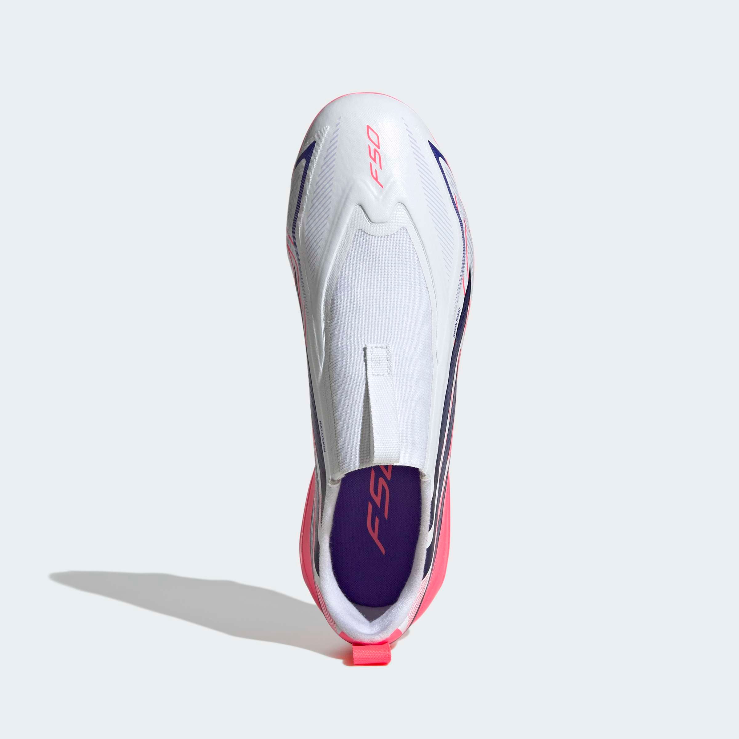 adidas Performance Chaussure de football »F50 HYPERFAST LEAGUE KIDS , FESTE BÖDEN, OHNE SCHNÜRSENKEL«  semelle extérieure pour gazon et sols durs, pour adolescents & enfants