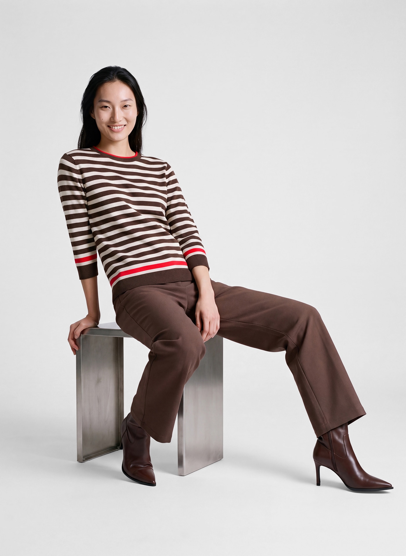 Rabe Pull à manches 3/4 En aspect rayé et viscose