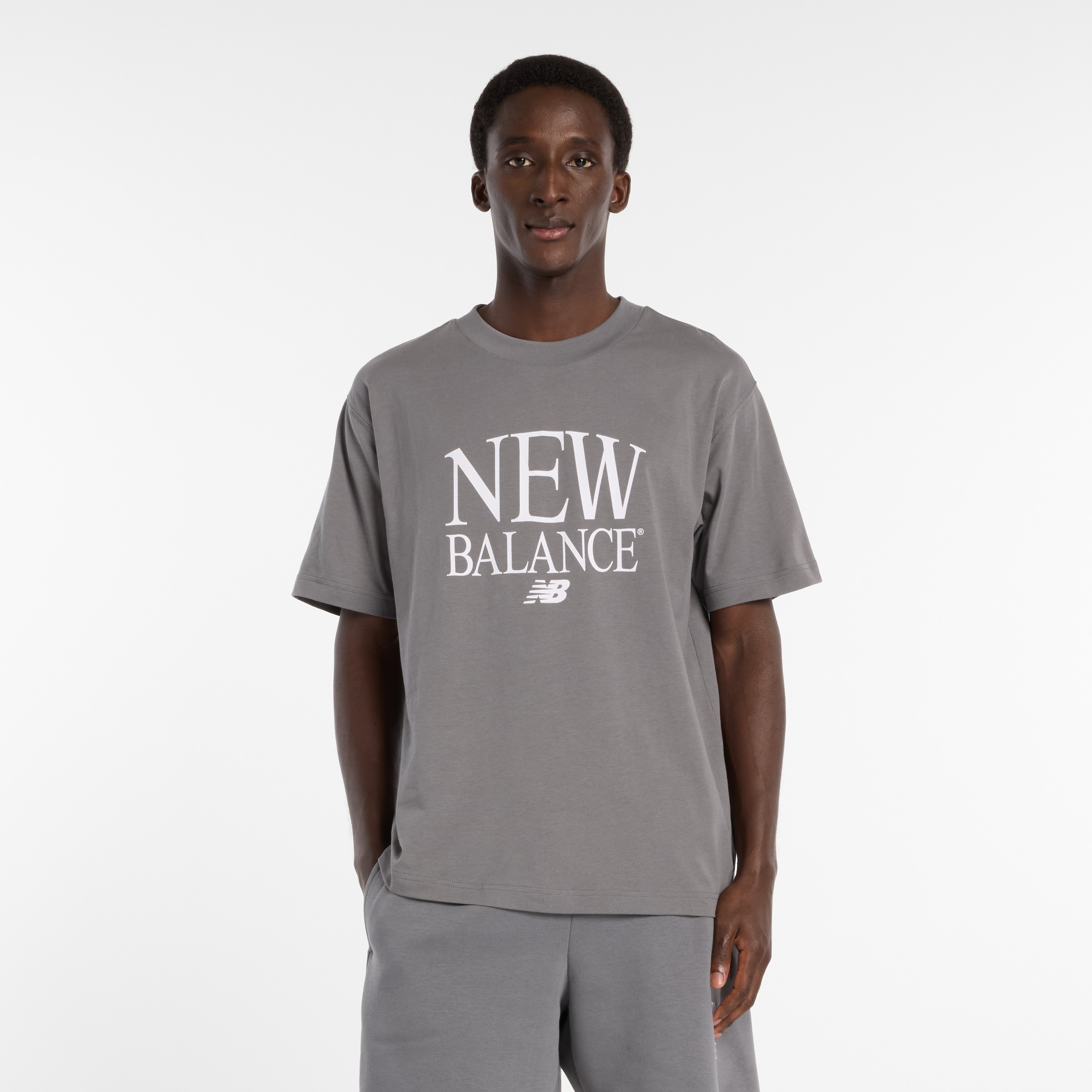 Image of New Balance mit modernem Print-Design, Kurzarm, aus Baumwolle