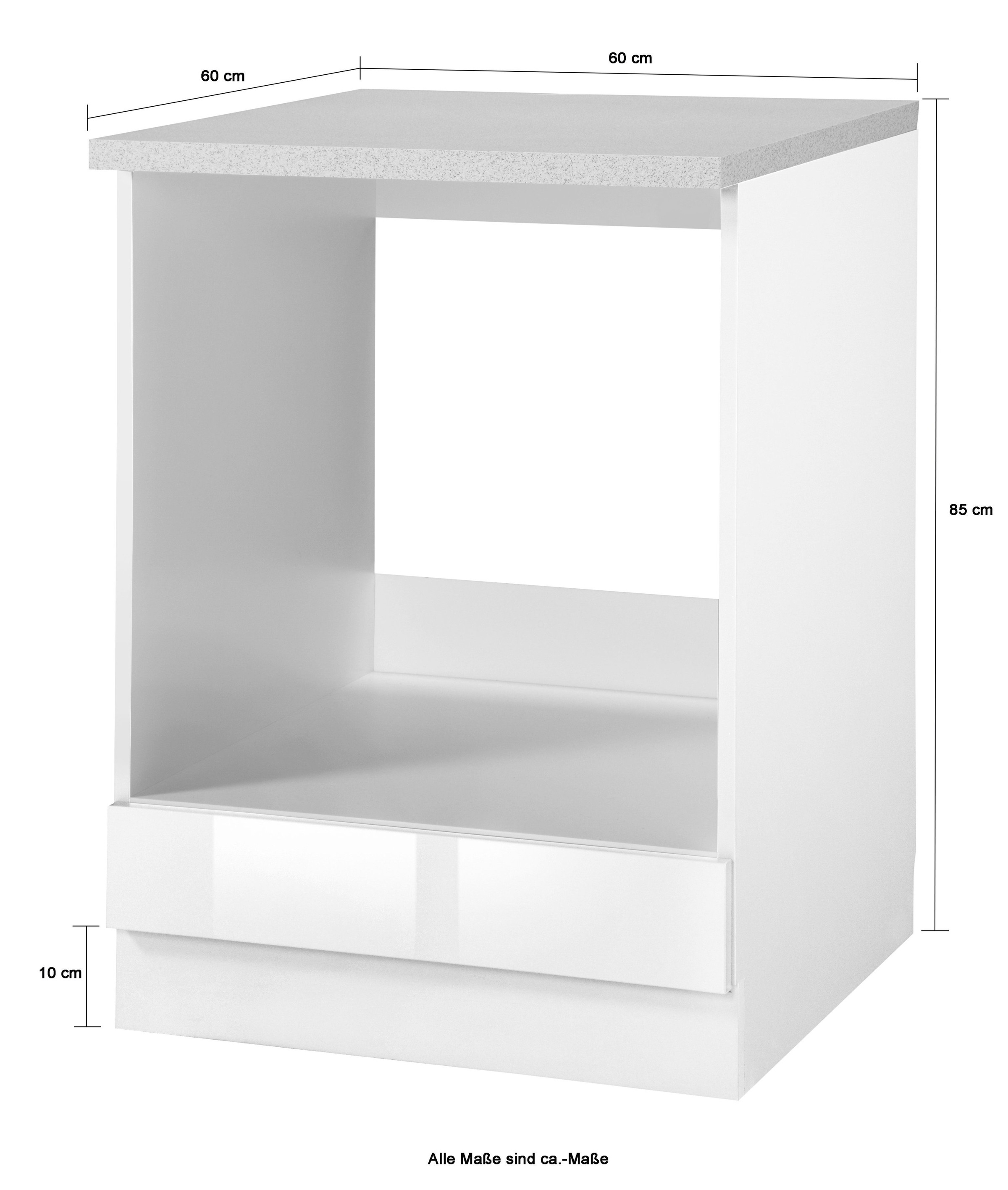 wiho Küchen Armoire encastrée pour cuisinière »Chicago« 60 cm breit