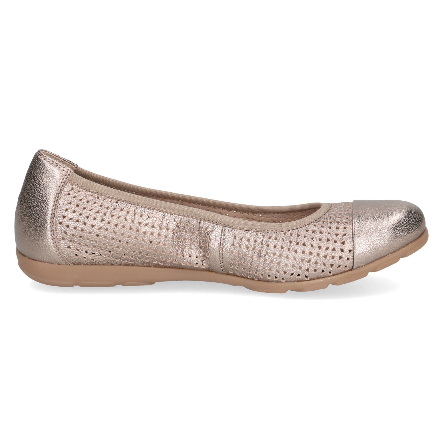 Caprice Ballerine  mocassin, chaussure confortable, chaussure à enfiler avec perforations