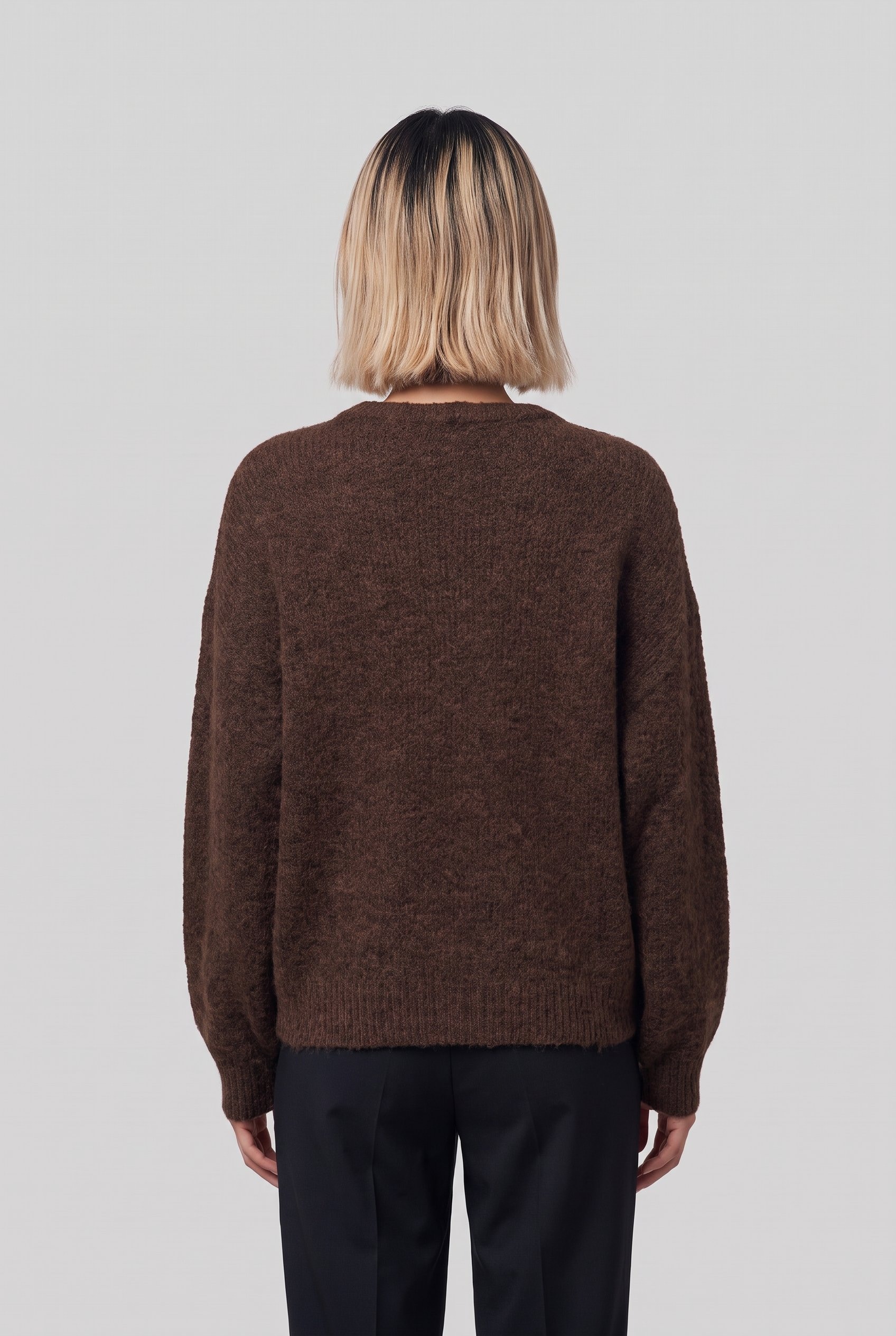 ONLY Strickpullover »ONLNELLIE LS O-NECK KNT NOOS« Materialmix, regular fit