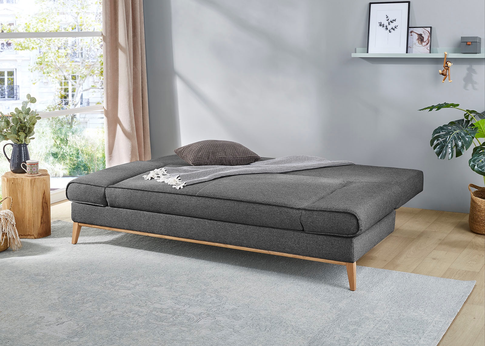 Jockenhöfer Gruppe Canapé-lit »Yann« inklusive Bettfunktion, Stauraum/Bettkasten, verstellbare Armlehnen