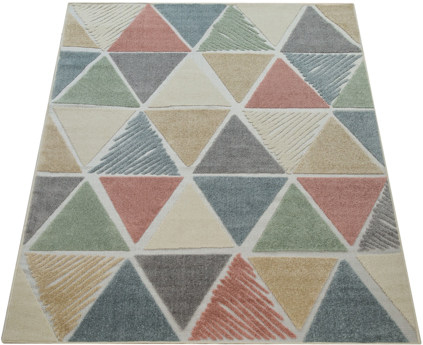 Image of Paco Home Teppich »Stilo 860«, rechteckig, 6 mm Höhe, Kurzflor, 3D-Patchwork Design, In- und Outdoor geeignet, Wohnzimmer bei Ackermann Versand Schweiz