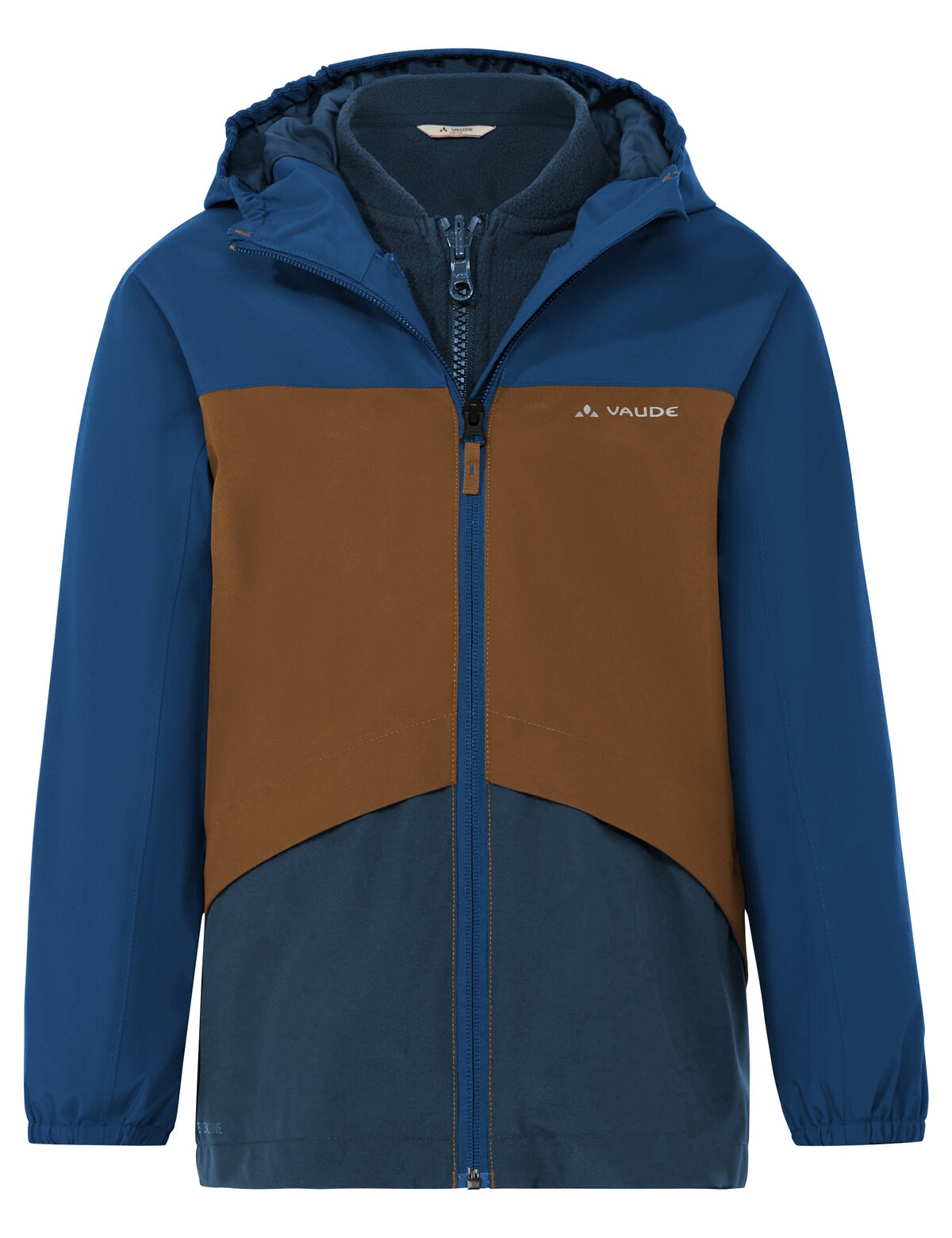 VAUDE Veste fonctionnelle 3 en 1 »KIDS ESCAPE 3IN1 JACKET« 2 cuis tlg. avec capuche wasserdicht, winddicht, mit Fleece-Innenjacke, mit Aussentaschen