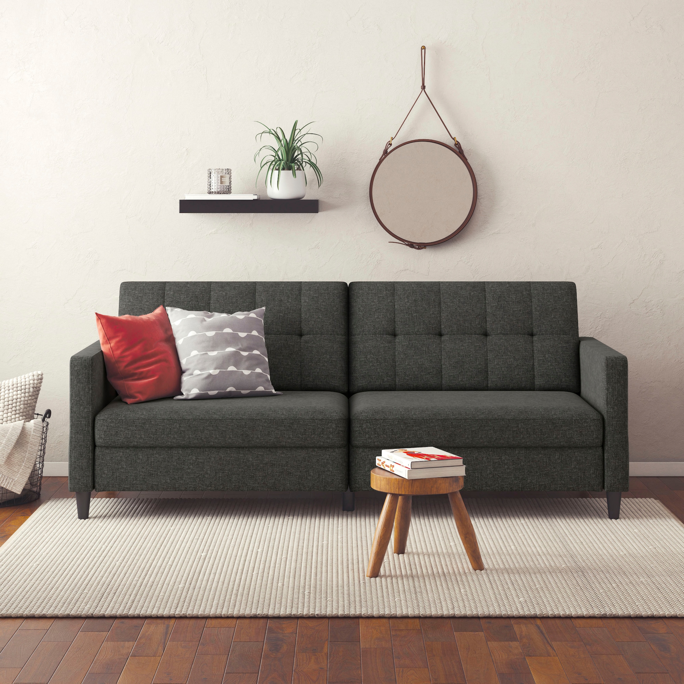 Dorel Home 3-Sitzer »Hartford II«, Bettfunktion, Rückenlehne 2-teilig, 3-fach verstellbar, Sitzhöhe 43 cm