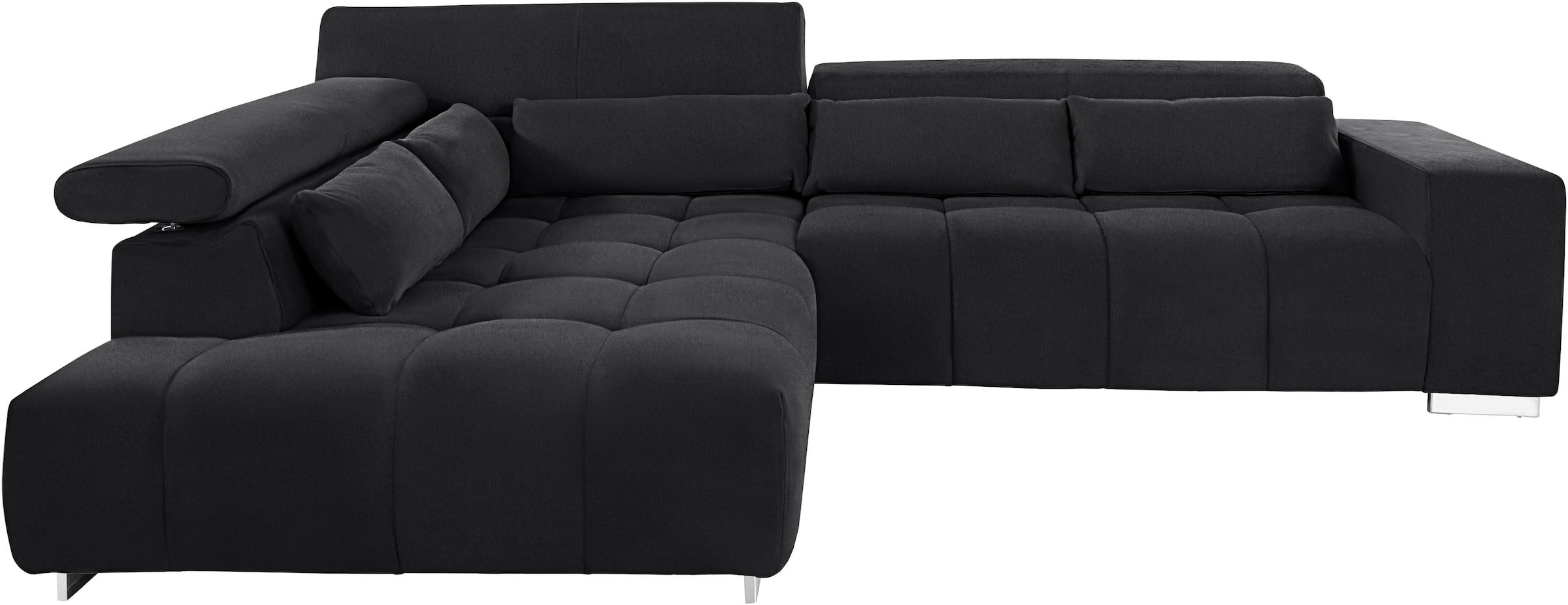 COTTA Ecksofa »Orion L-Form«, mit Kopfteilverstellung & 5 Nierenkissen