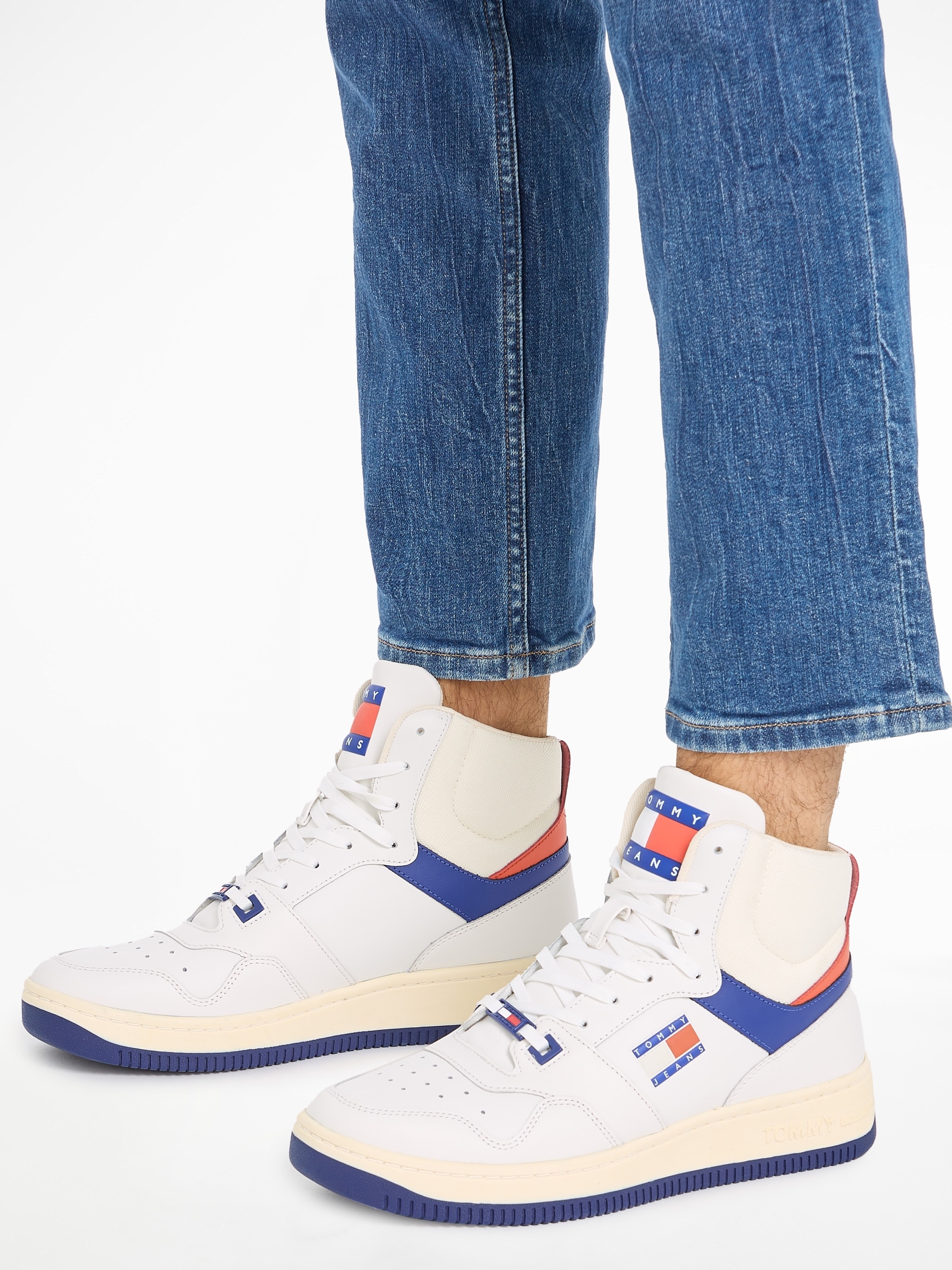 Tommy Jeans Sneaker »TJM BASKET MID«, mit Kontrastbesätzen