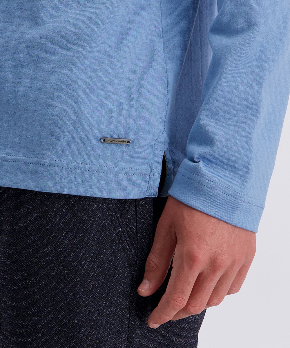 Pierre Cardin Polo à manches longues en forme 2 boutons