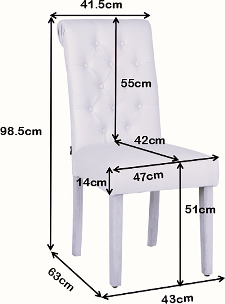 Home affaire Chaise de salle à manger »Liao, TOPSELLER!, OTTOs Choice, 2er-Set« (Set) pflegeleichter Webstoff Bezug, Knopfheftung, Sitzhöhe ca. 51 cm