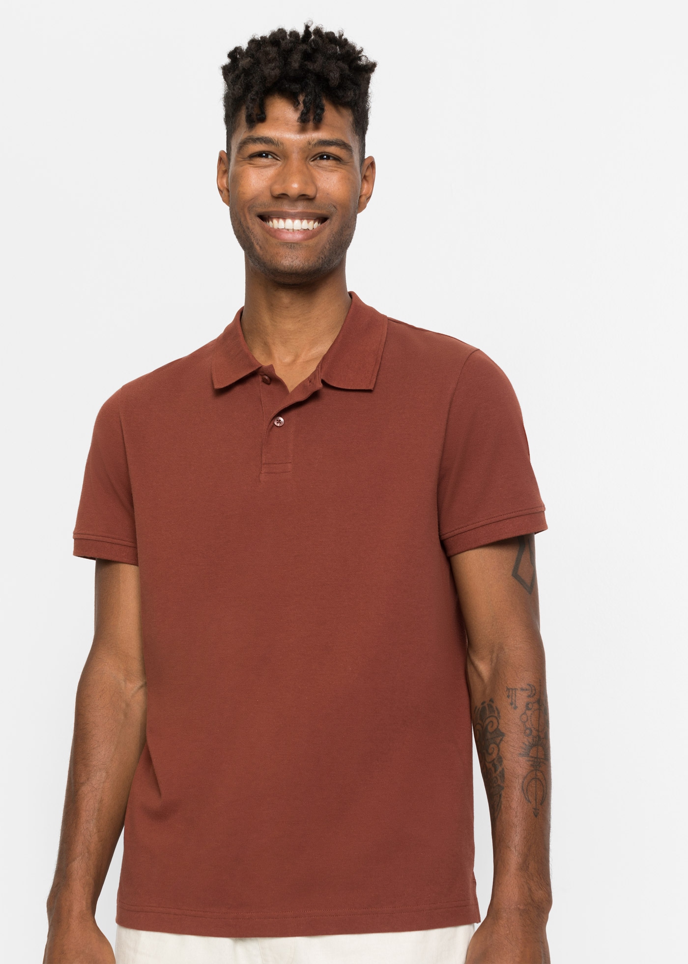 Image of bonprix Poloshirt "Piqué-Poloshirt aus reiner Baumwolle" 1 Regular Fit, Kurzarm, aus hautfreundlicher Baumwolle