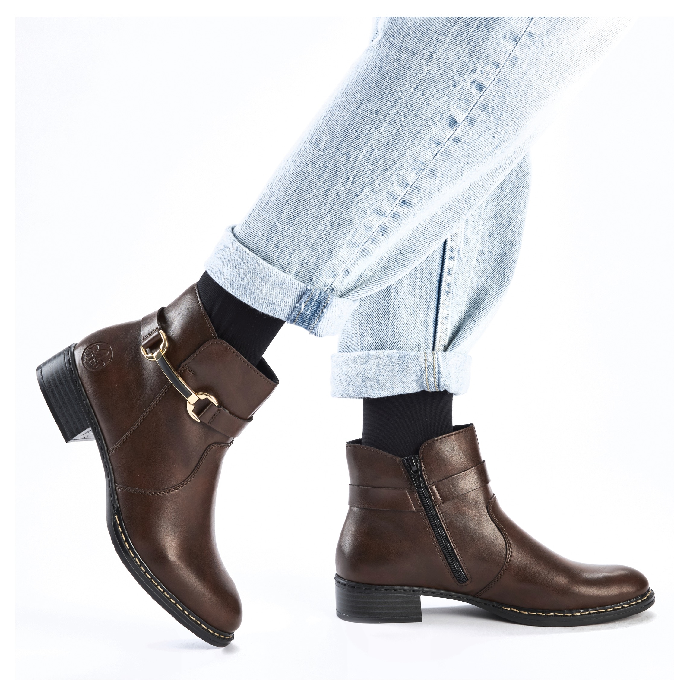 Rieker Stiefelette, Business-Stiefelette, Boots, mit Innenreissverschluss, schmale Form