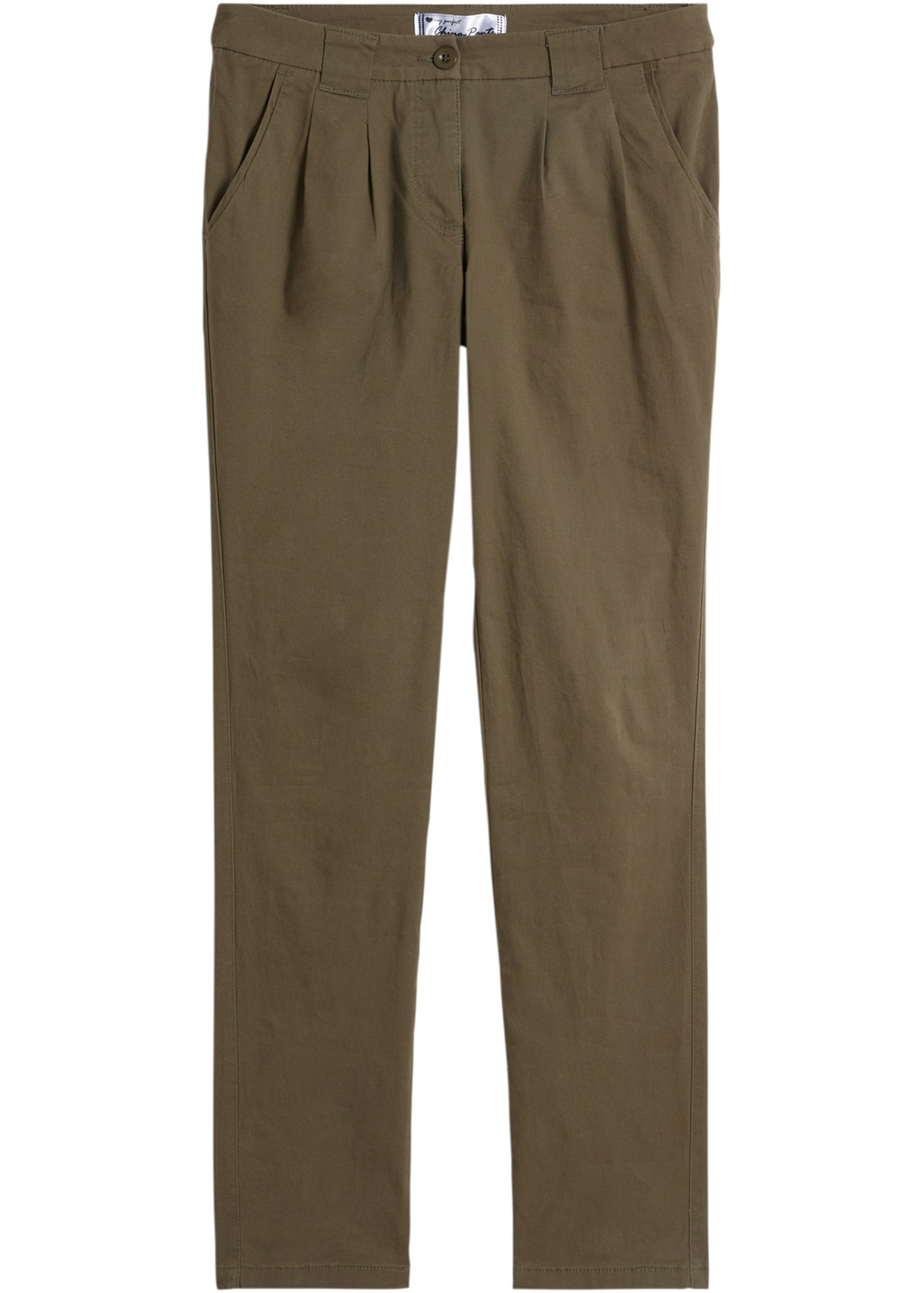 bonprix Chinos  forme étroite, avec plis sur la ceinture et poches pratiques