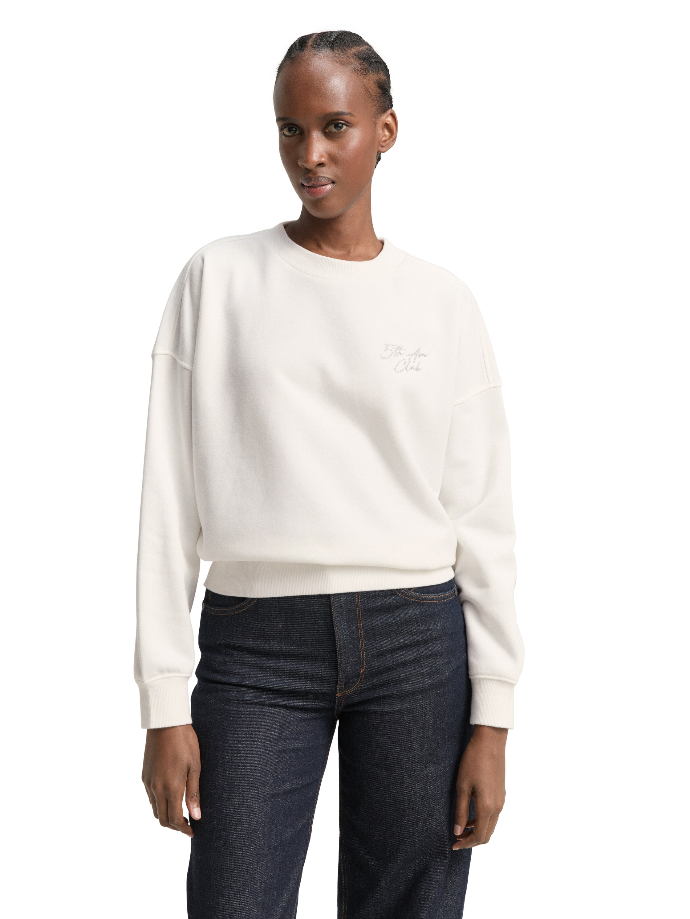 Image of TOM TAILOR Denim Sweatshirt, mit Rippbündchen