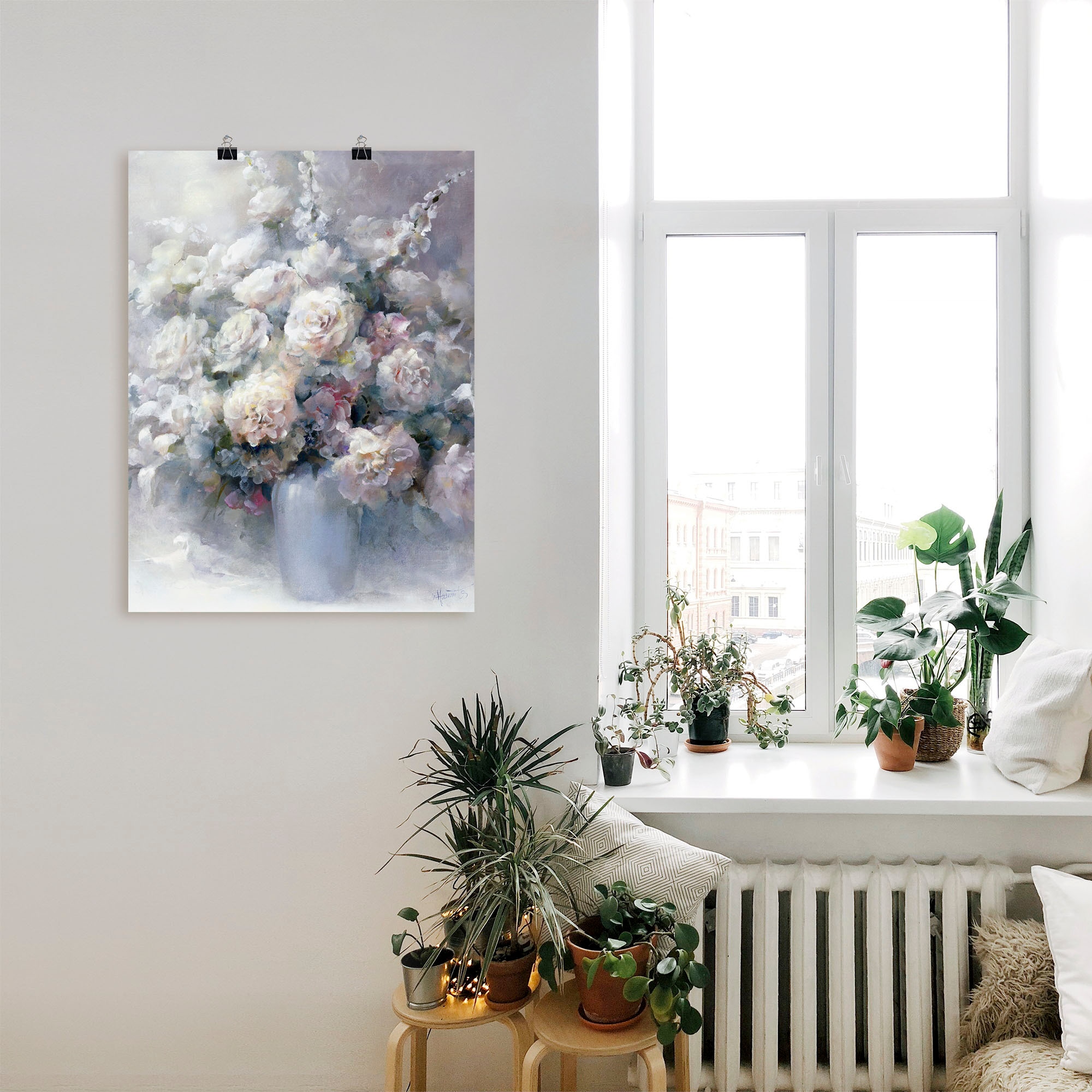 Artland Fresque murale »Weisser Strauss« 1 cuis tlg. als Leinwandbild, Poster in verschied. Grössen