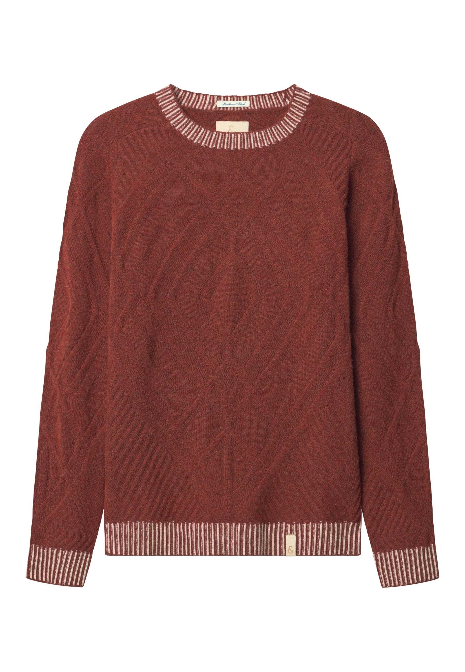 colours & sons Strickpullover »colours & sons Pullover Roundneck Ethno Structure«