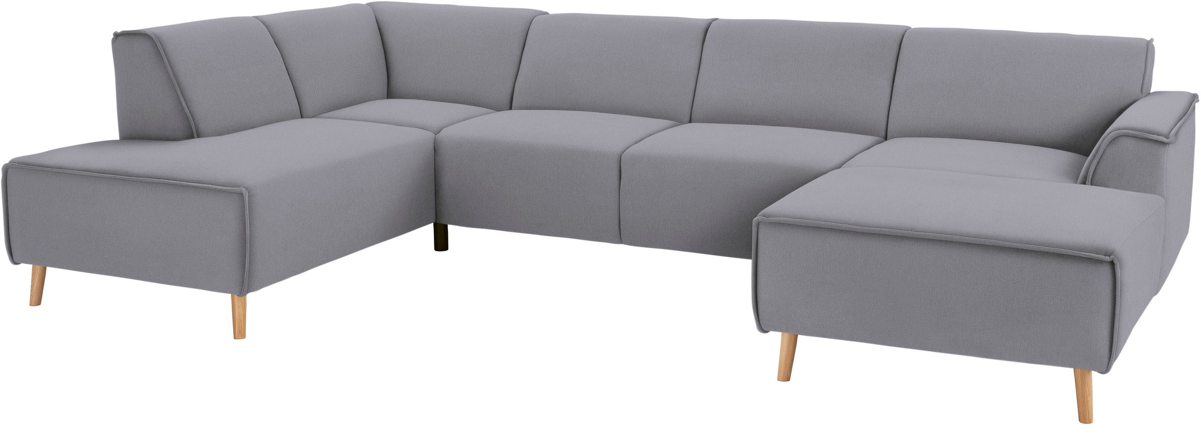 andas Wohnlandschaft »Janek Scandic Design, elegant und zeitlos U-Form«, mit Federkern und Keder in scandinavischem Design