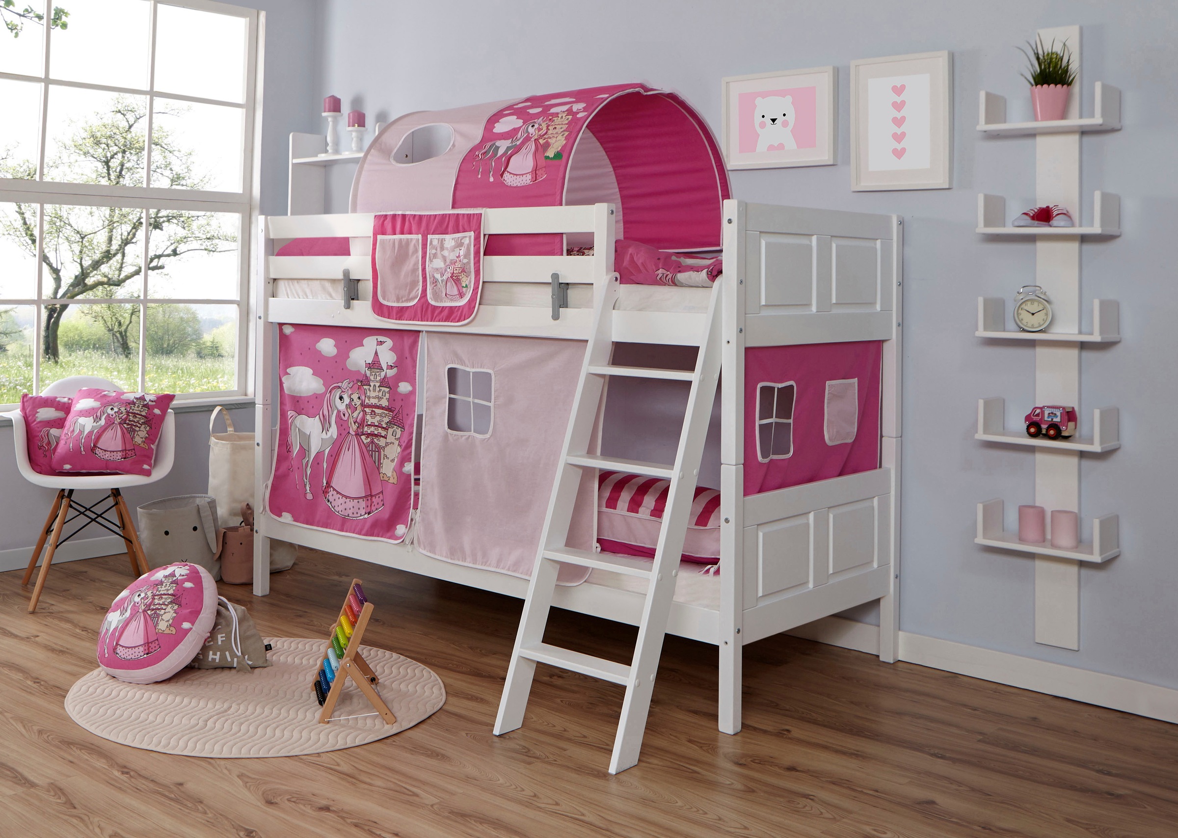 Image of Ticaa Etagenbett »Erni«, mit Rollrost und Textil-Set wahlweise mit Matratze, Buche bei Ackermann Versand Schweiz