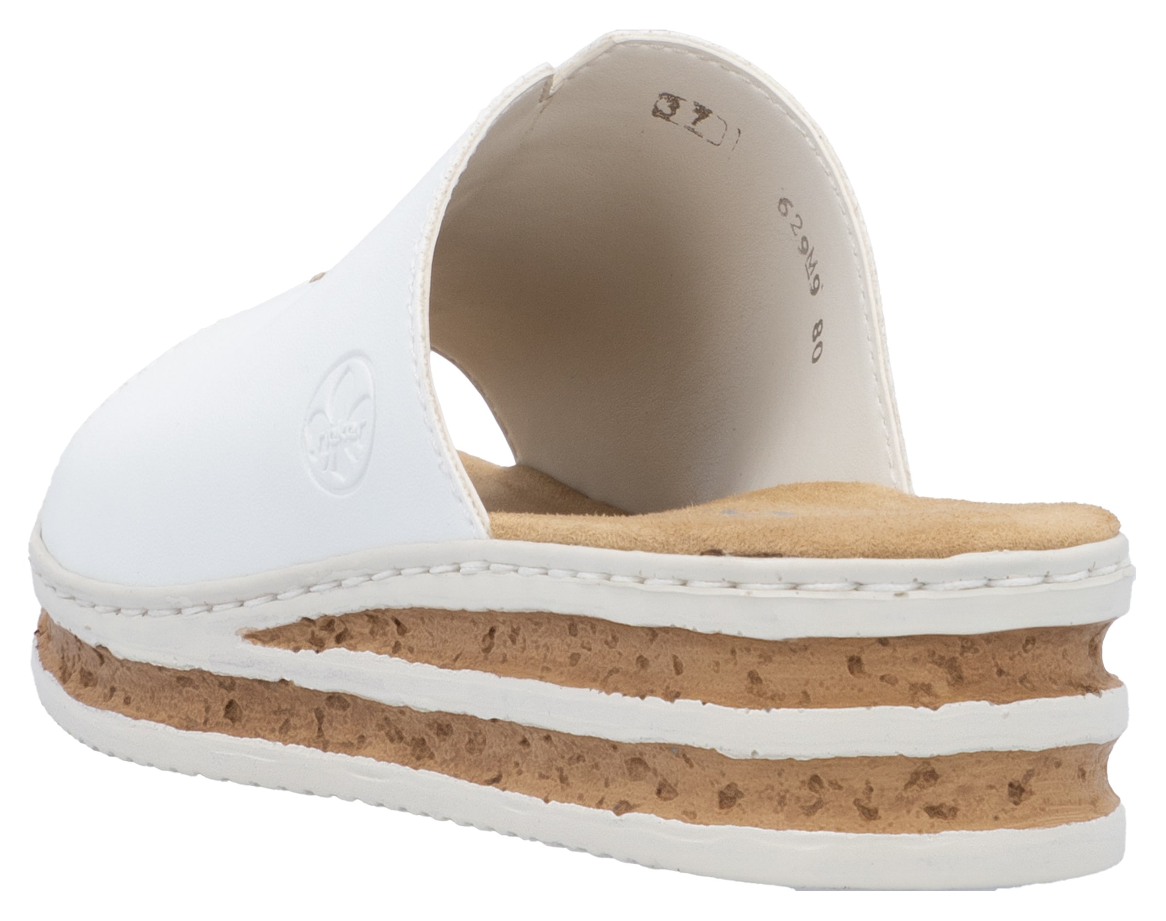 Rieker Pantolette compenséesd  chaussure d’été, chausson, talon compensé, à enfiler