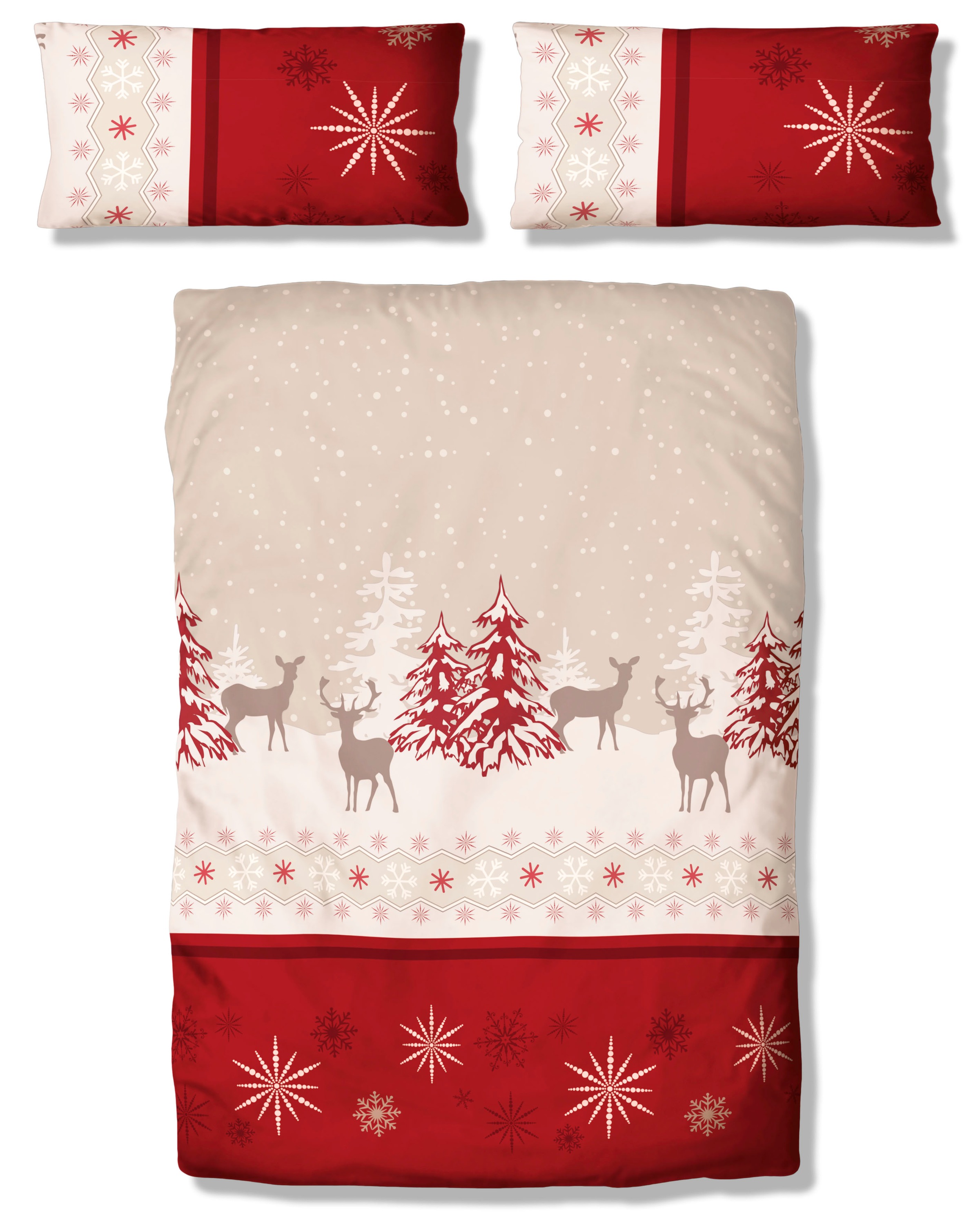 GOODproduct Bettwäsche "Venua in Gr. 135x200 oder 155x220 cm" 2 Stk. Winterbettwäsche, Weihnachtsbettwäsche