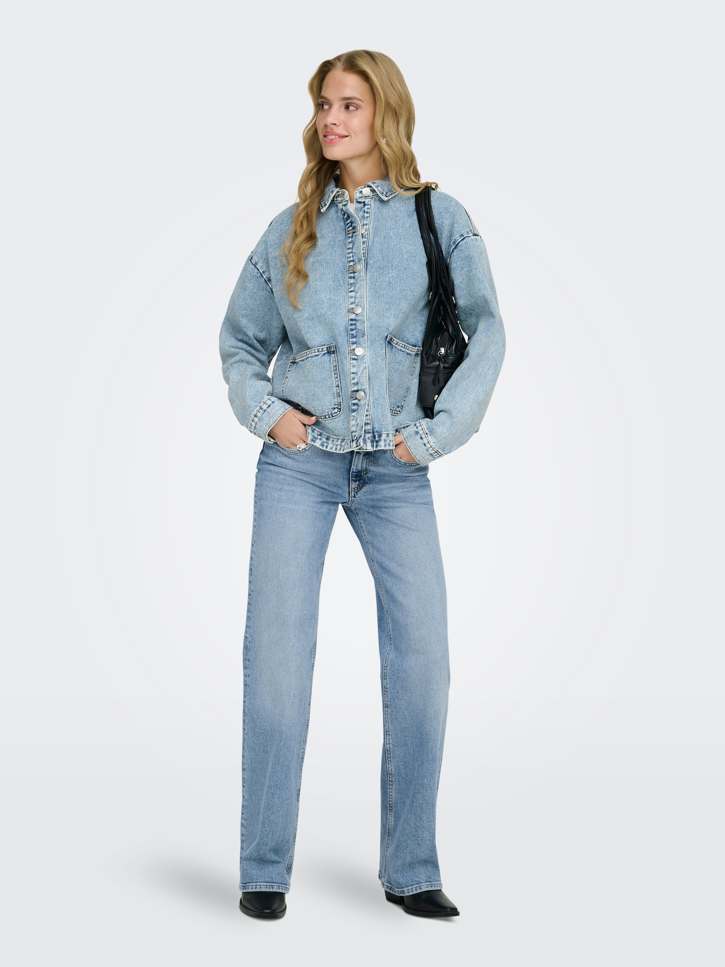 ONLY Low-rise-Jeans »ONLJUICY LW WIDE LEG DNM REA365 NOOS« Baumwollmischung, wide fit