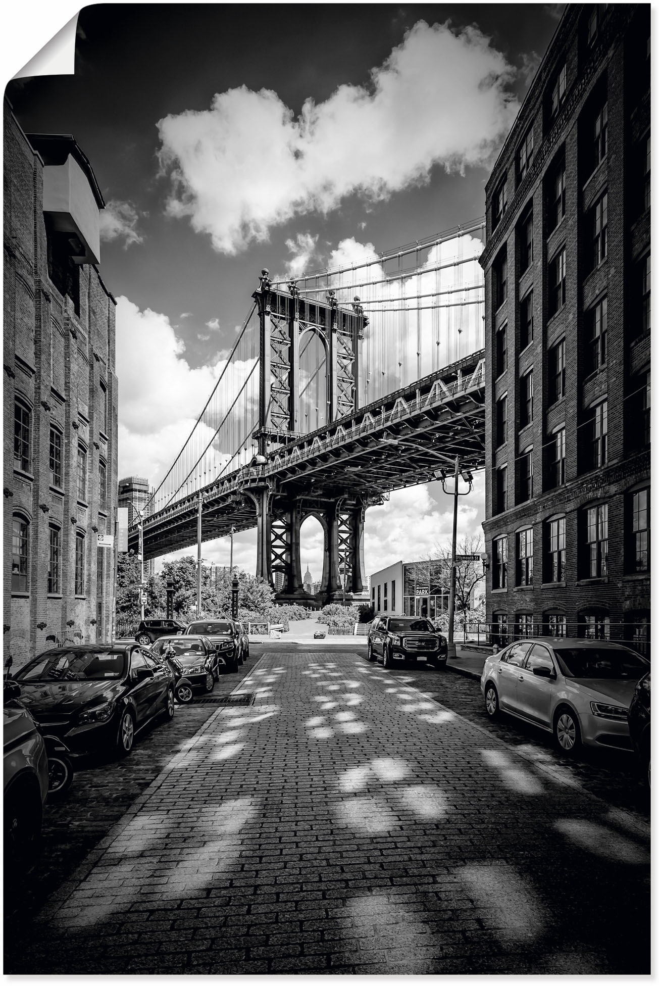 als Brooklyn, (1 Grössen Poster in Leinwandbild, Artland Bridge versch. bequem in St.), oder New York«, Alubild, Wandaufkleber kaufen Wandbild New York, »Manhattan