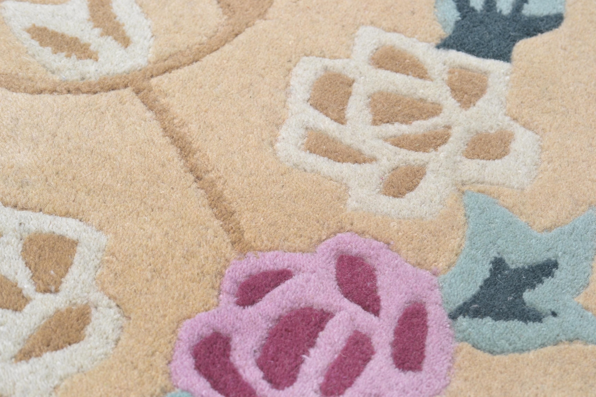 THEKO Bordure de lit »Lifou« Höhe 14 mm 3 cuis tlg. Läufer-Set, Kurzflor, reine Schurwolle, handgewebt, mit Bordüre