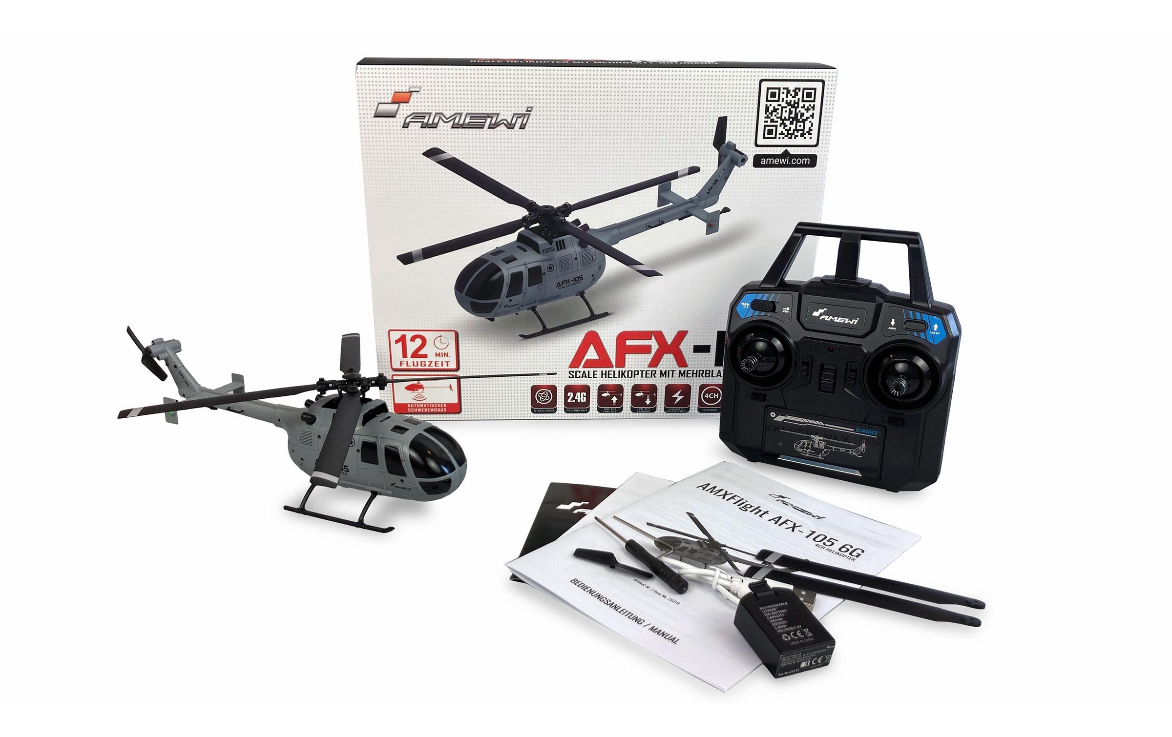 Amewi AFX-105 Hélicoptère RC débutant prêt à voler (RtF)