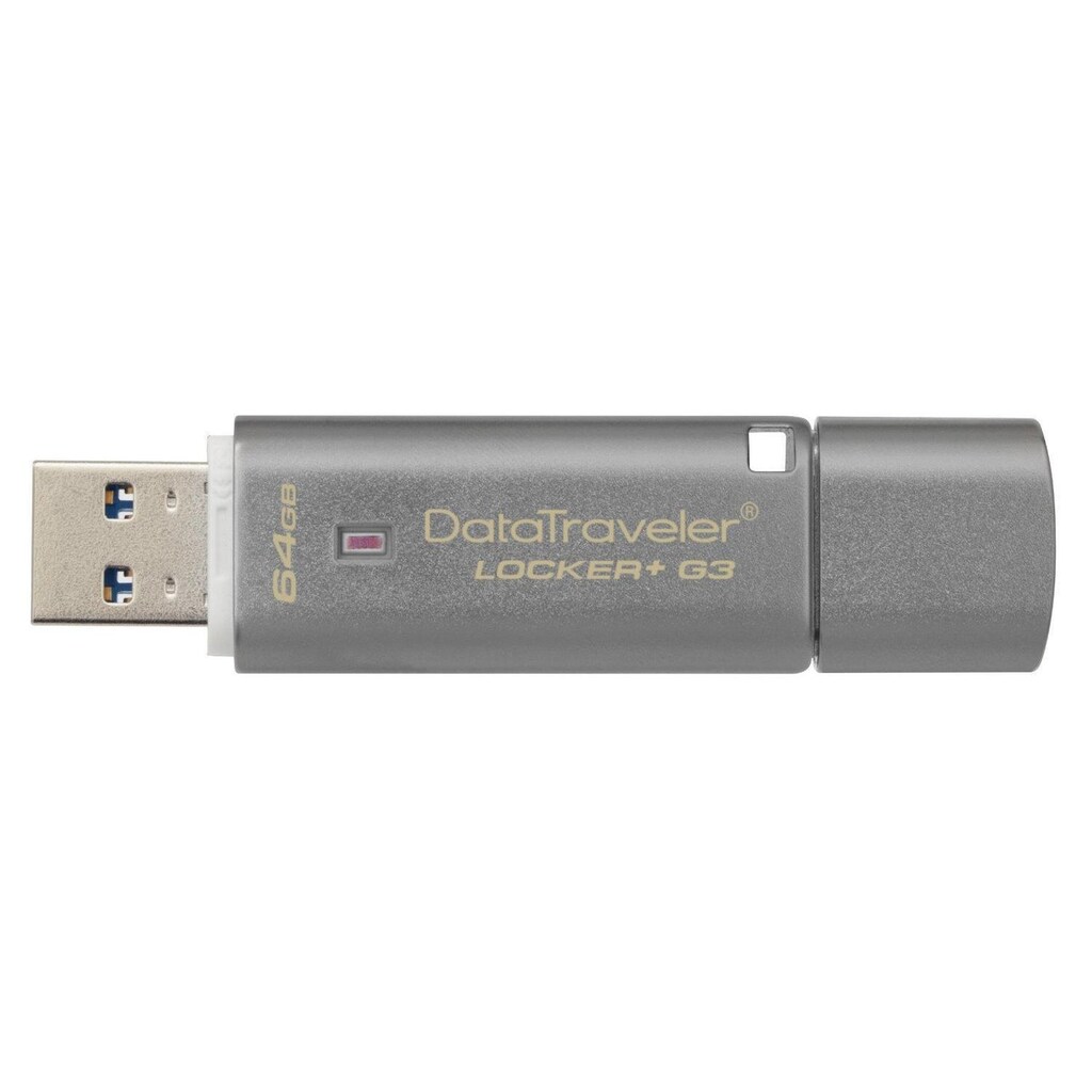 Kingston USB-Stick »DataTraveler Locker+ G3 USB 3,0 64 GB«, (Lesegeschwindigkeit 135 MB/s)