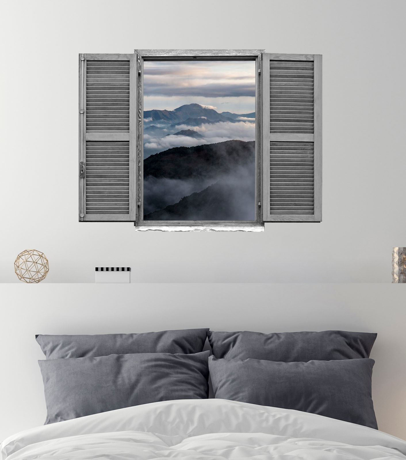 queence Wandtattoo »Panoramablick über die B« Wandsticker, Wandbild, selbstklebend, 3D, Fenster