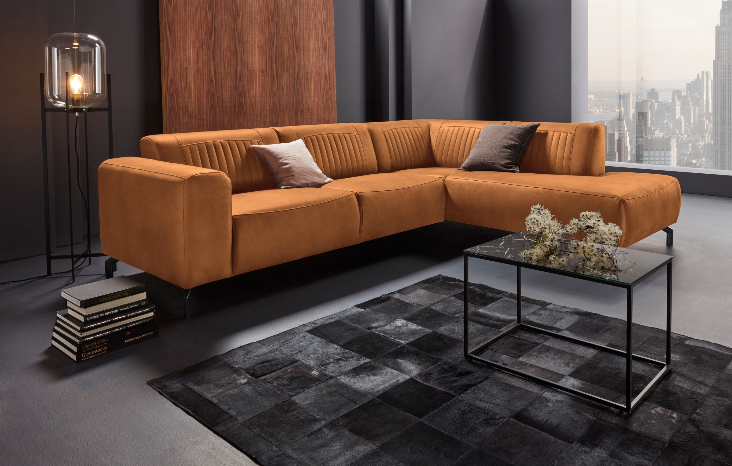 Image of Places of Style Ecksofa »Gerogia«, Federkern, schöner Nahtverarbeitung im Rücken bei Ackermann Versand Schweiz