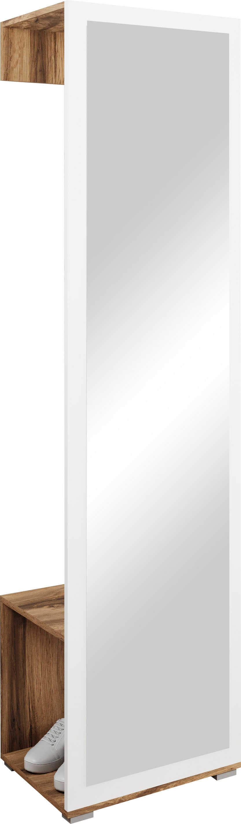 GOODproduct Garderobenschrank »Paris« moderne Garderobenschrank 190cm, mit Kleiderstange und Frontspiegel