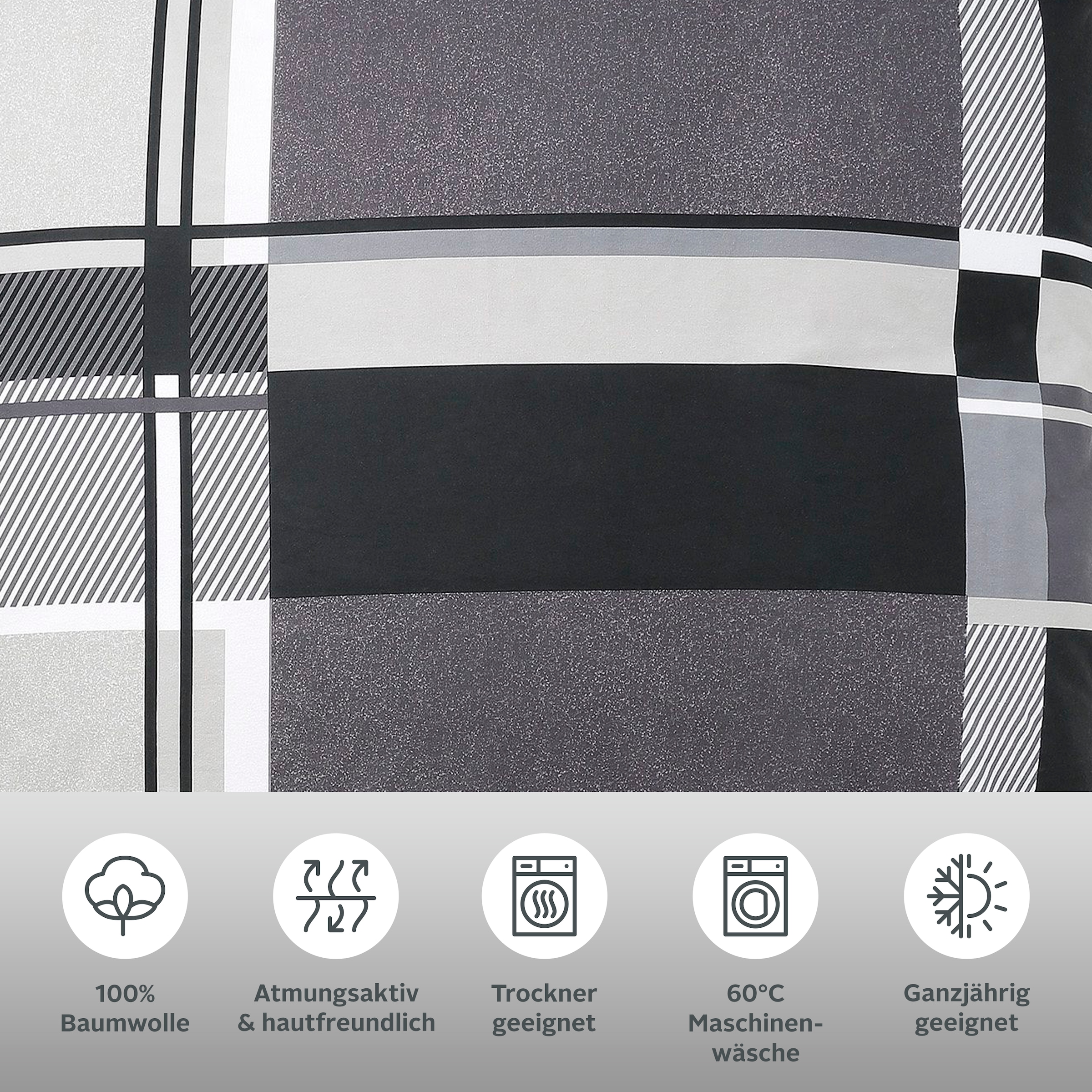 my home Linge de lit »NINA,  in verschiedenen Qualitäten« 2 tlg. in den  Grössen: 135x200 oder 155x220 cm