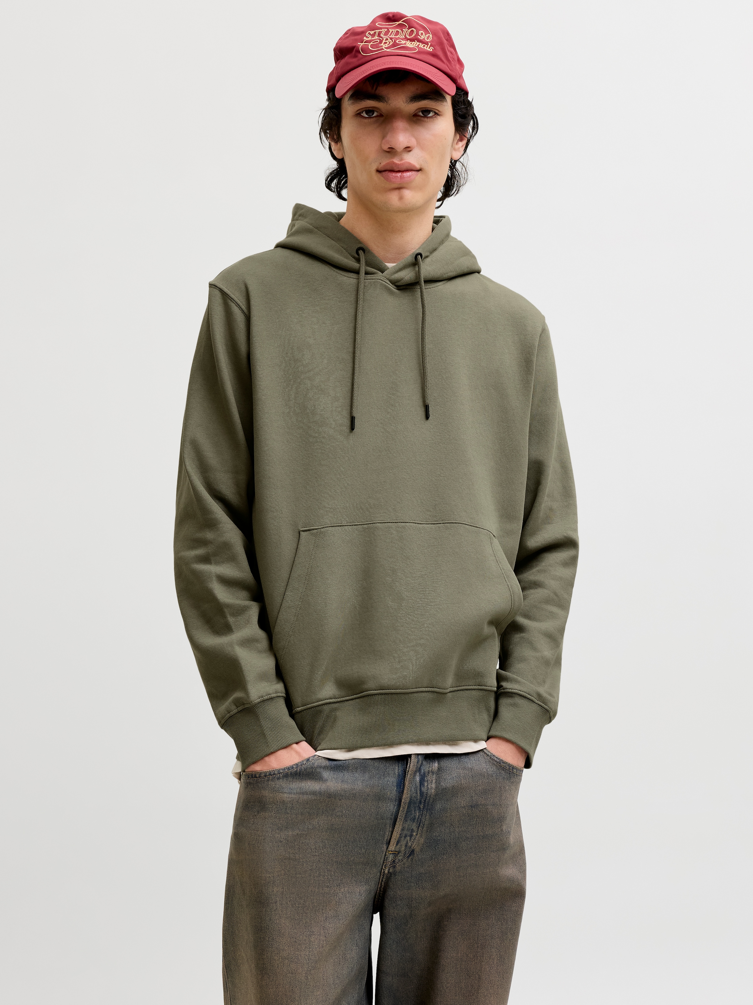 Image of Jack & Jones Kapuzensweatshirt "JJESTAR BASIC SWEAT HOOD NOOS", mit Rippbündchen