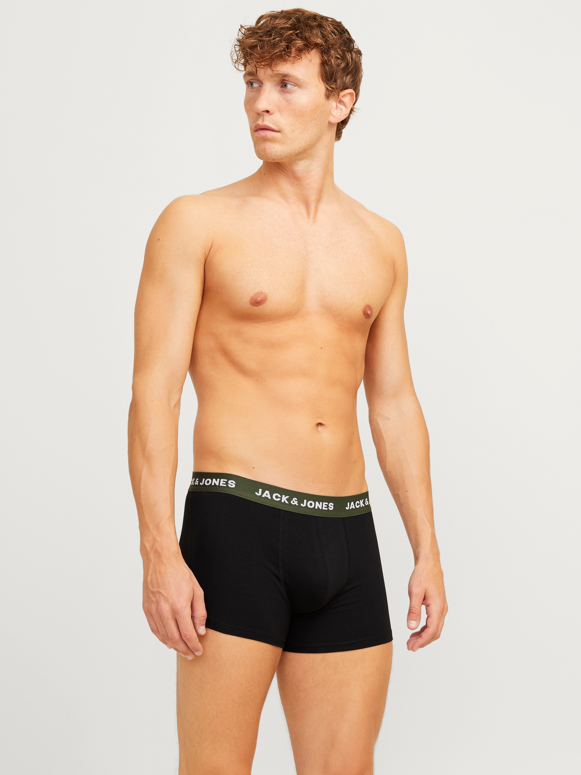 Jack & Jones Tronc »JACOLIVER – Elastische Boxershorts mit Stretch und Bund« Packung, 5 cuis tlg., bedruckt, modisch, regular fit, Jersey