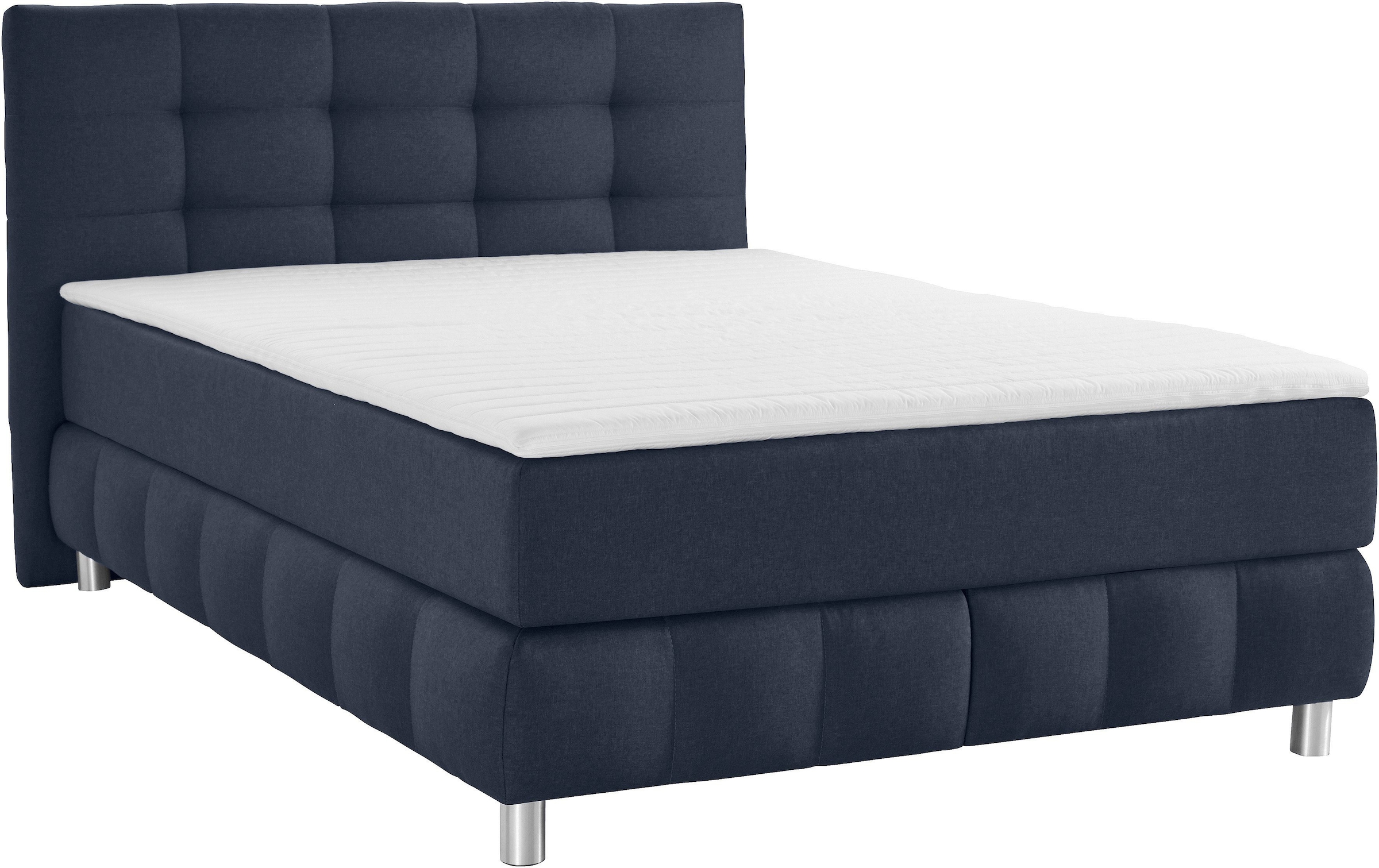 Home affaire Boxspringbett »Salo XXL« in Samtoptik oder Struktur, 6 Breiten in Überlänge 220cm, 4 Härtegrade