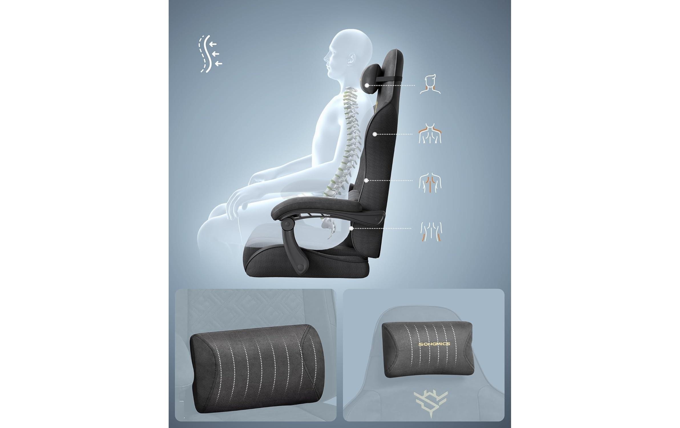 SONGMICS Chaise de bureau »mit Armlehnen 133 cm« ()