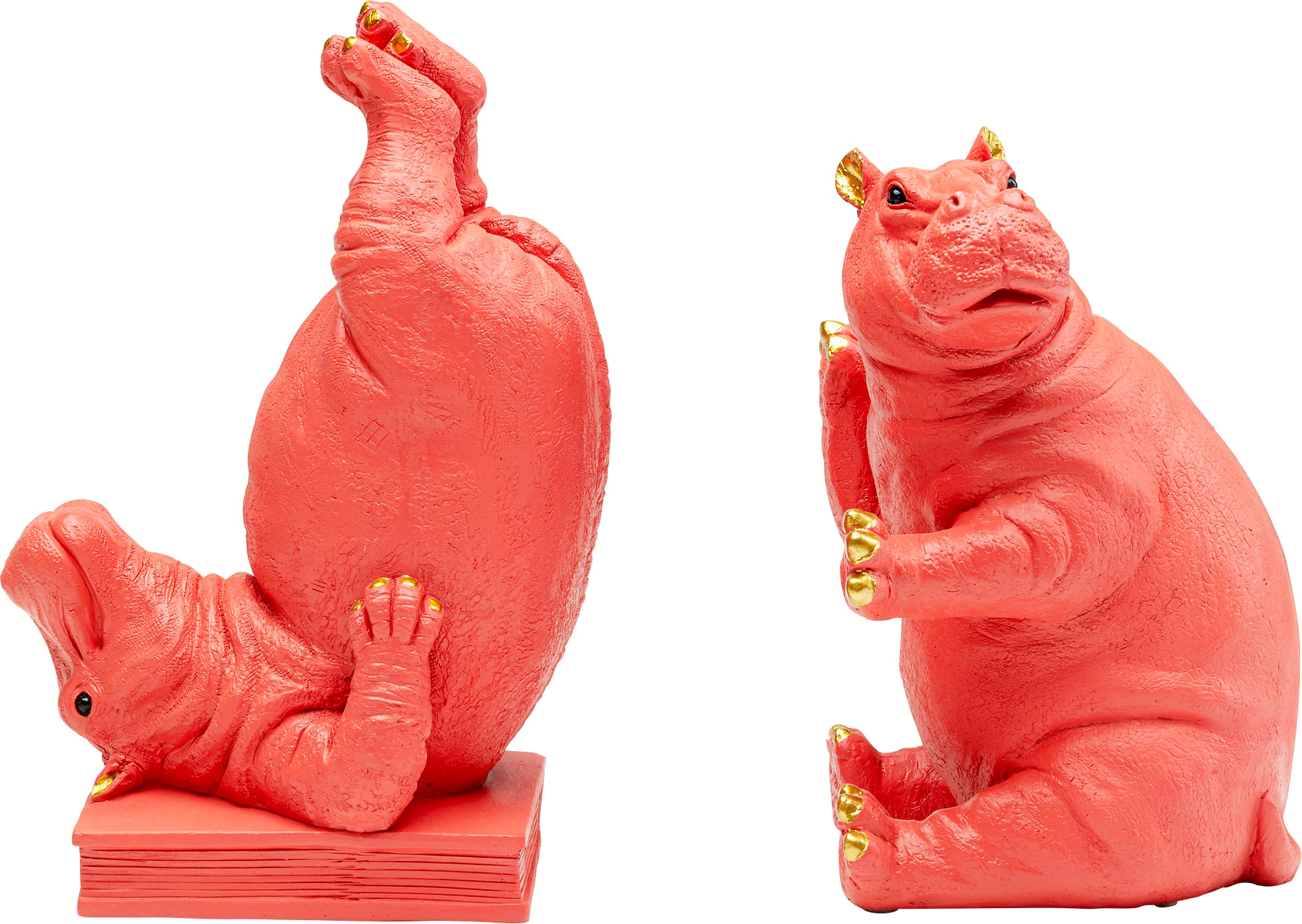 Kare Design Serre-livres »Hippo Pink« aus Polyresin