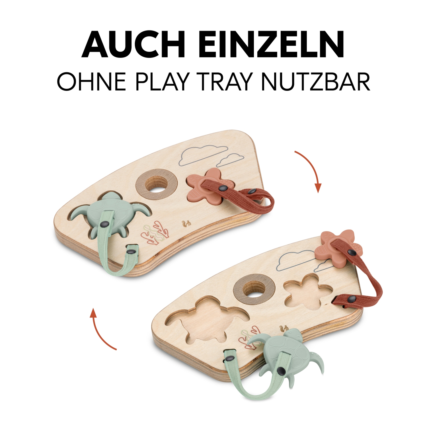 Hauck Puzzle »Play Puzzling S, Turtle & Flower« aus Holz; für Hauck Play Tray