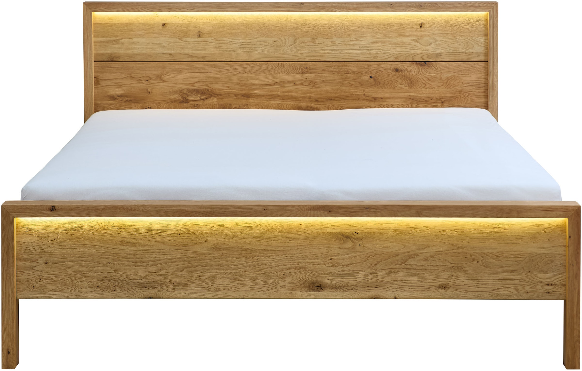 Home affaire Lit en bois massif »Ambroise aus Wildeiche« inkl. LED-Beleuchtung, wahlweise auch in Überlänge erhältlich