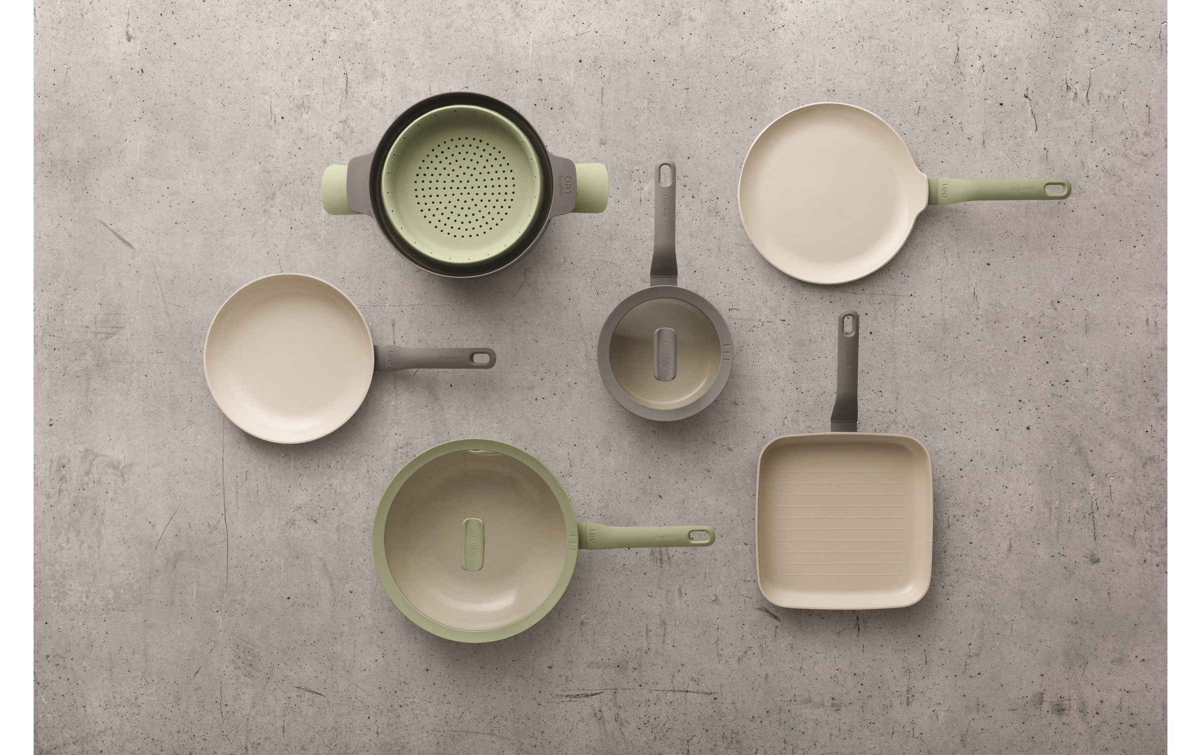 BergHOFF Wok »Leo Balance Sage 28 cm mit Deckel«