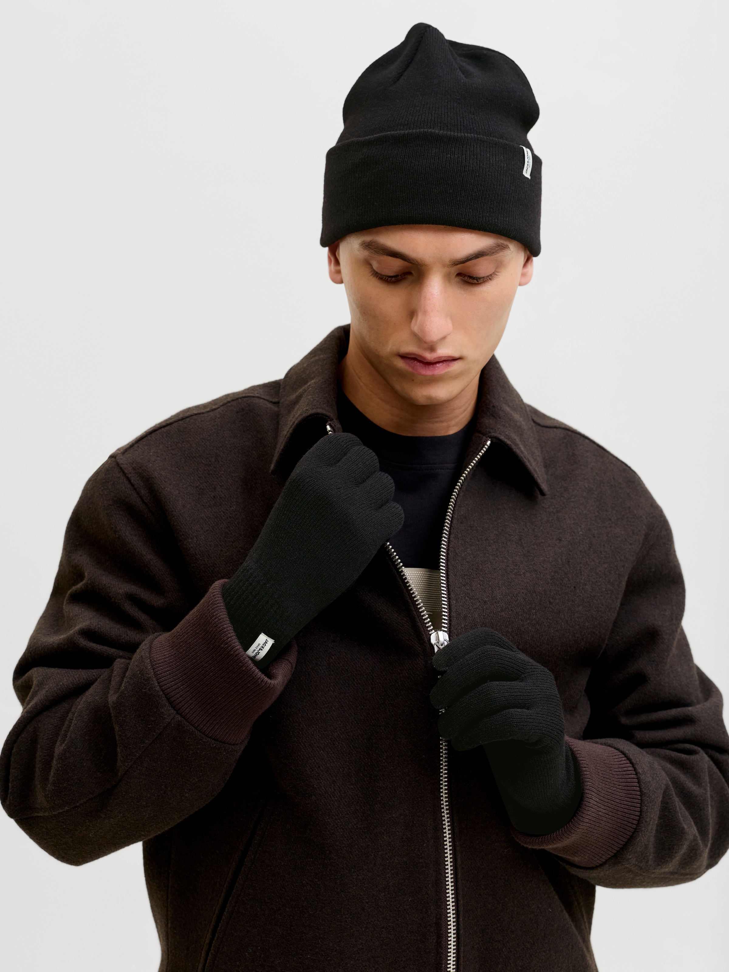Jack & Jones Beanie »JACCOOPER BEANIE AND GLOVES GIFTBOX« Kunstfaser, Einheitsgrösse