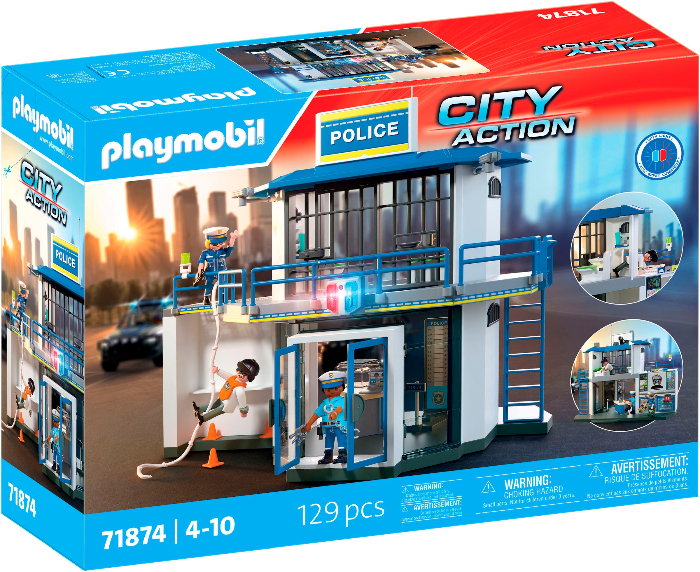 Playmobil® Jeu de construction »Polizeiwache mit Fahndungsraum (71874), Action Heroes« Made in Europe