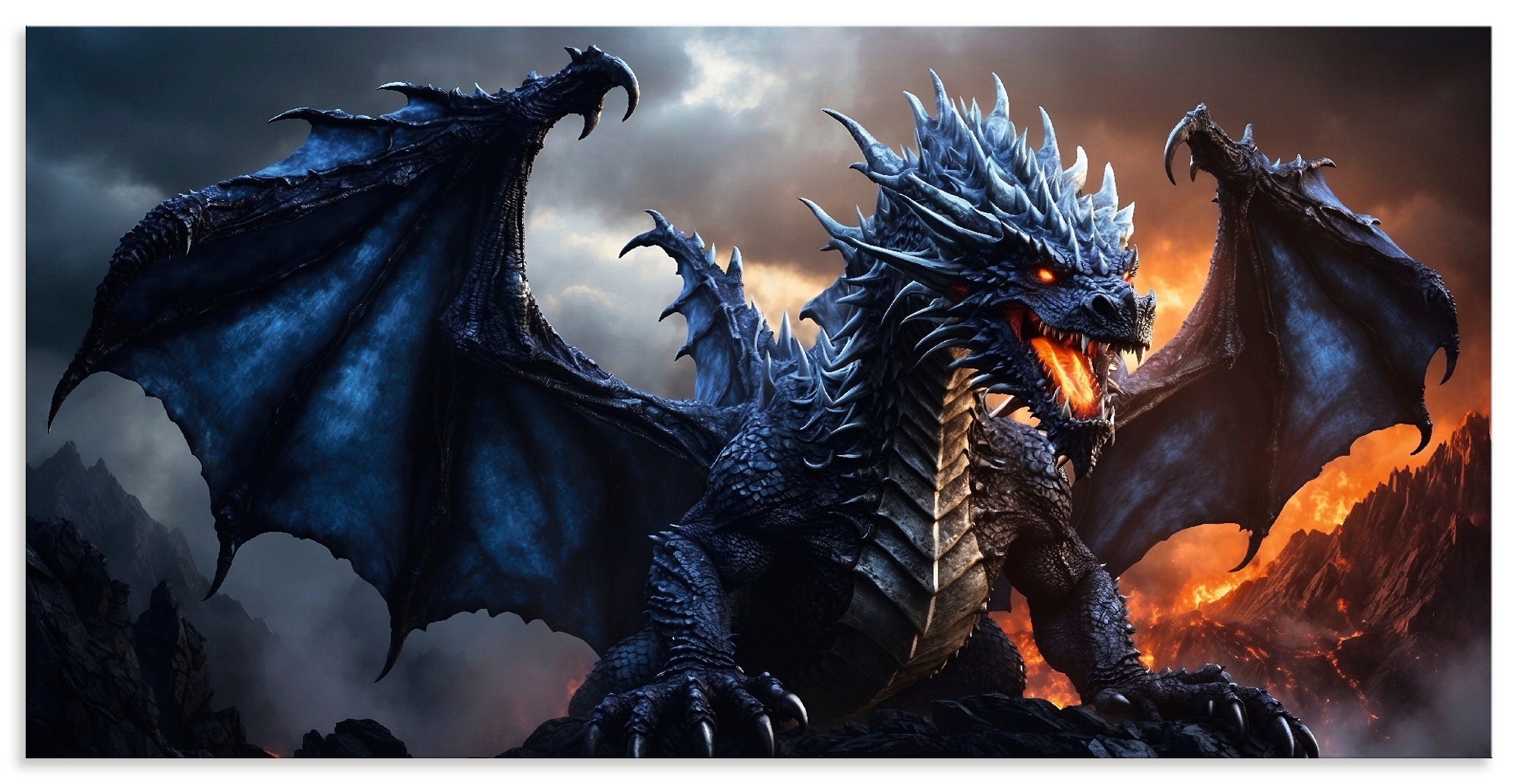 Image of Artland Wandbild "Im Reich des Drachen IX" klassische Fantasie 1 Stk. tlg. als Alubild, Leinwandbild, Poster, Wandaufkleber in verschied. Grössen